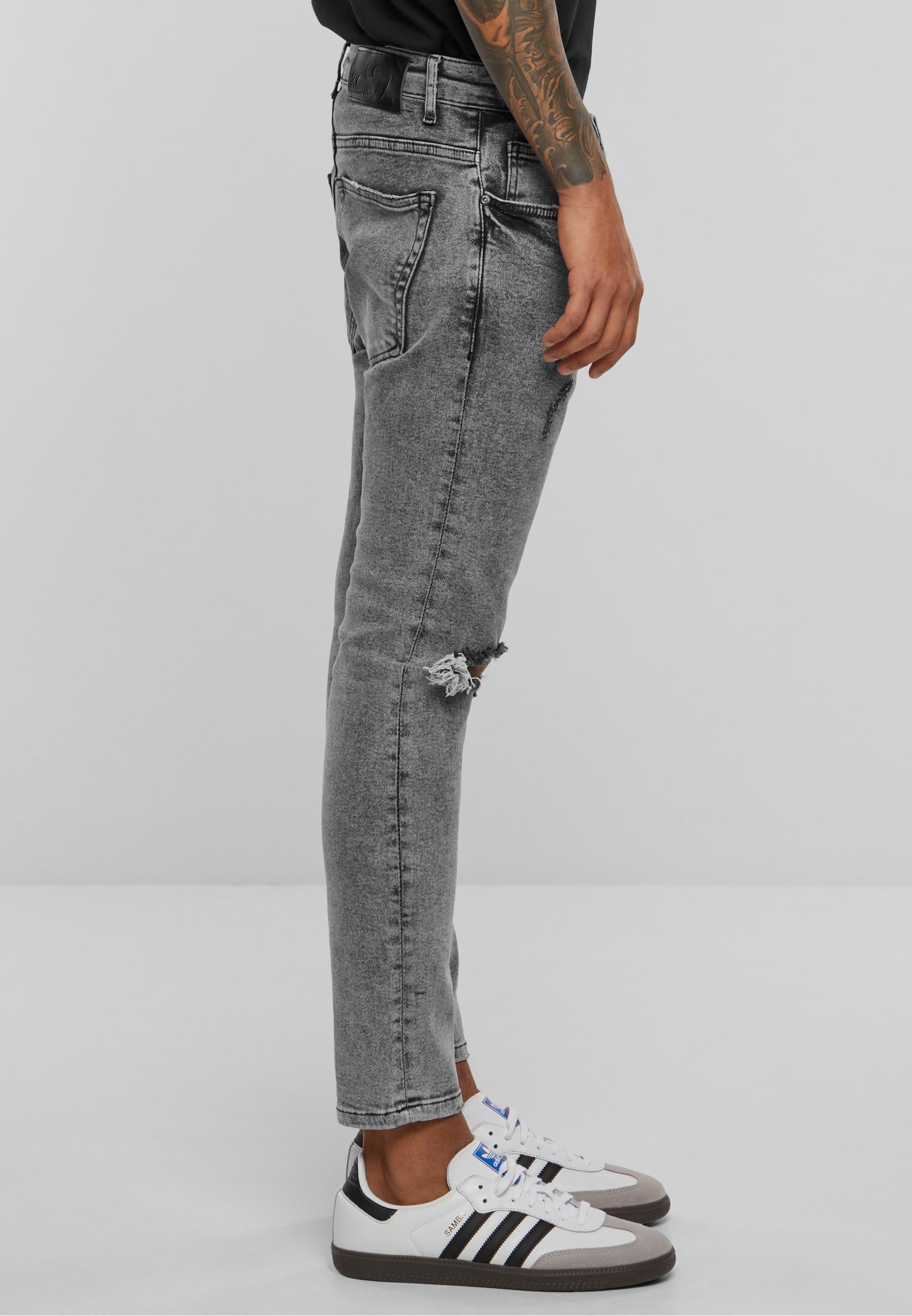 2Y Studios Bequeme Jeans »2Y Studios Herren 2Y Destroyed Skinny Cropped Denim«