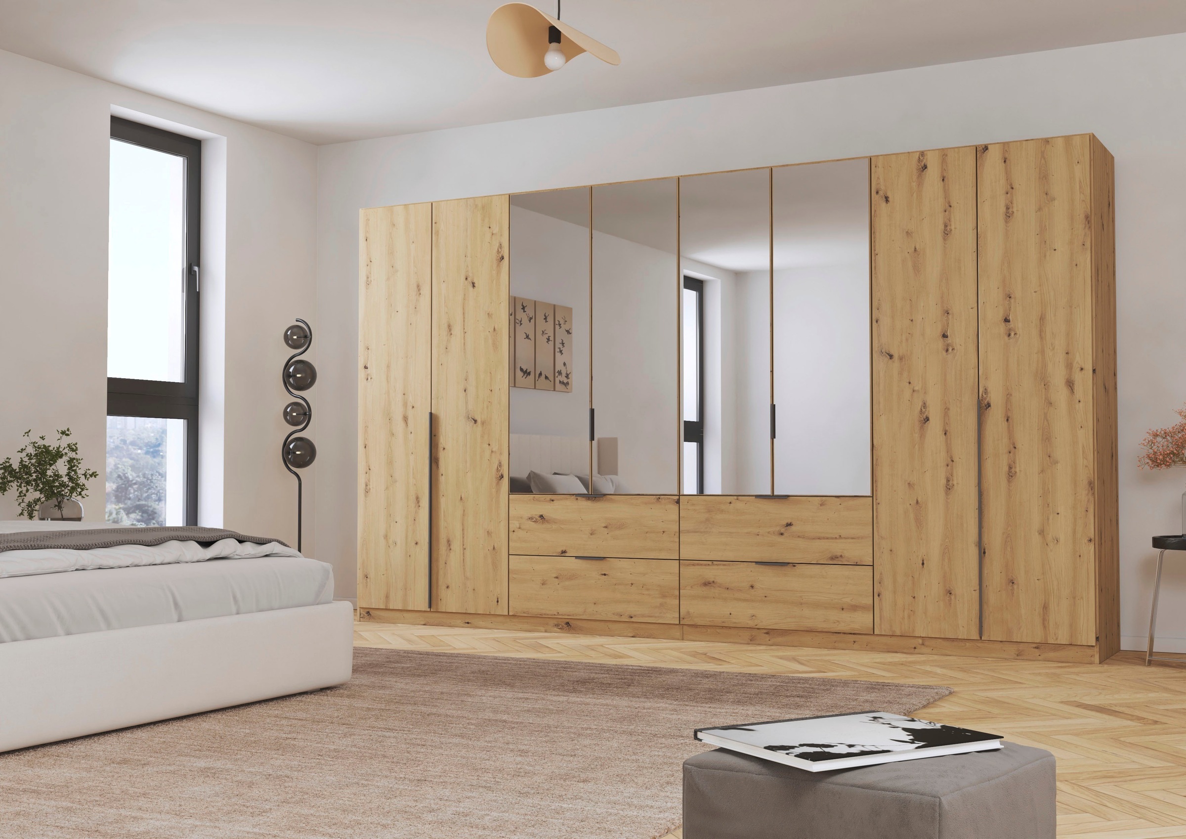 OTTO home Drehtürenschrank "Kleiderschrank Schrank Garderobe AGORDO mit Dek günstig online kaufen