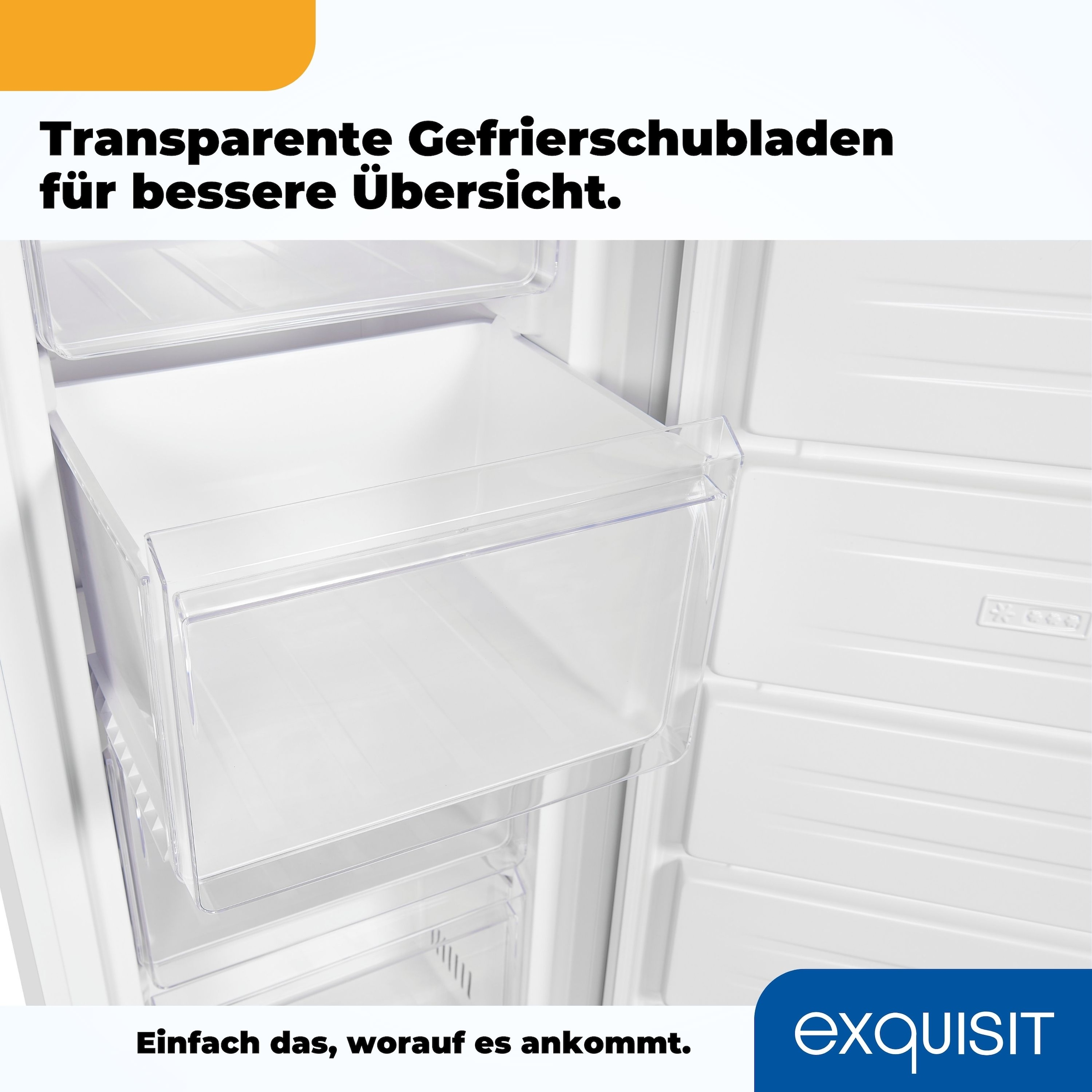 exquisit Gefrierschrank »GS271--H-O40E weiss«, 171 cm hoch, 54 cm breit, Digitale Kontrolle