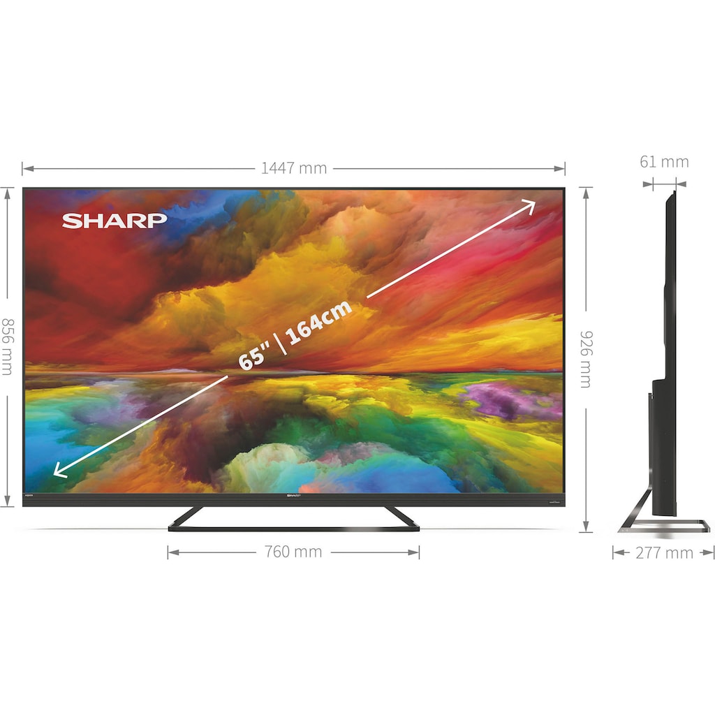 Sharp LED-Fernseher »65EQ3EA«, 164 cm/65 Zoll, 4K Ultra HD, Smart-TV-Android TV