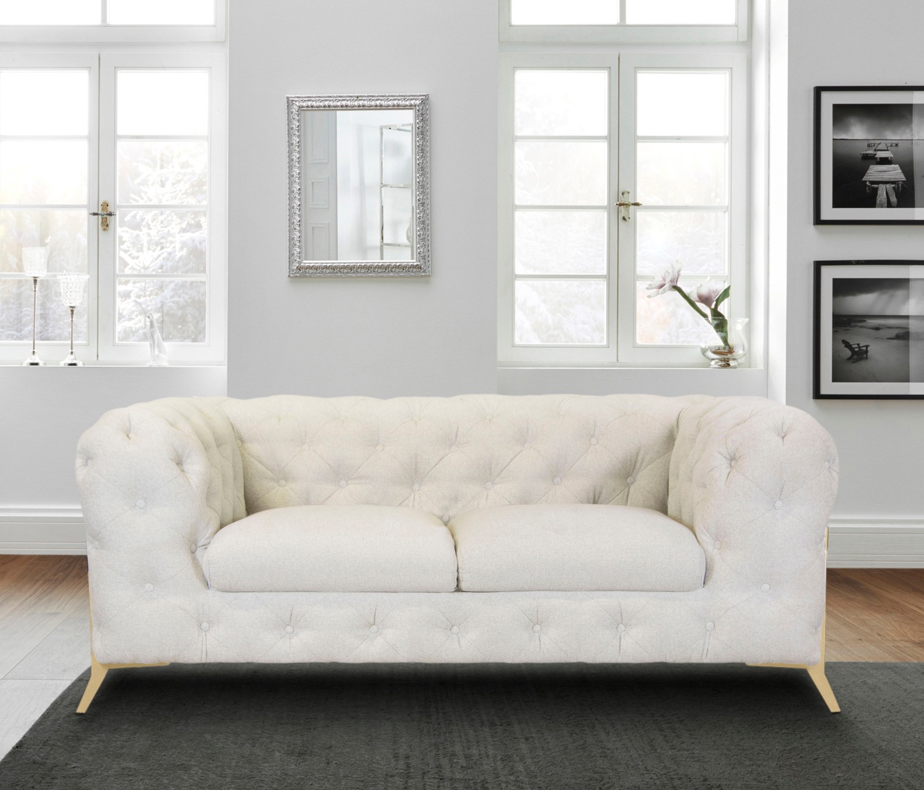 Home affaire Chesterfield-Sofa "Amaury" aufwändige Knopfheftung, moderne Ch günstig online kaufen