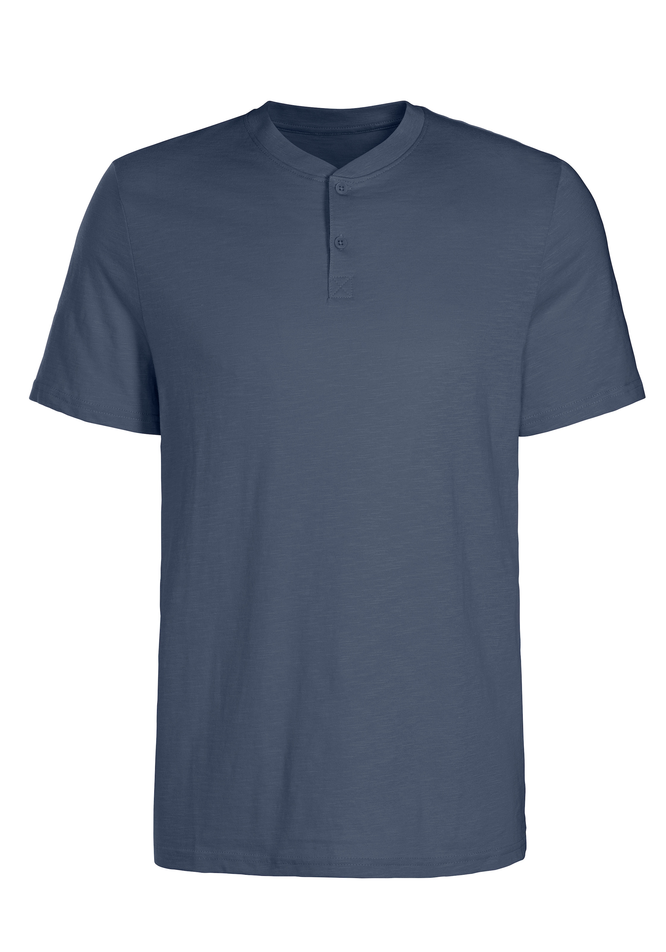 H.I.S Kurzarmshirt, (Packung, 2), mit Henleykragen aus strukturierter Baumwoll-Qualität
