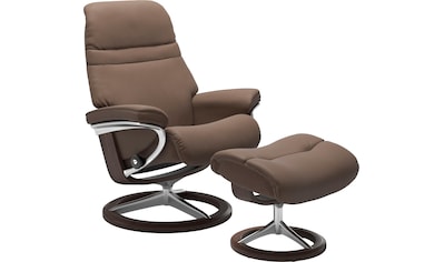 Stressless® Relaxsessel »Sunrise«, (Set, Relaxsessel mit Hocker), mit Signature  Base, Größe S, Gestell Braun kaufen | BAUR