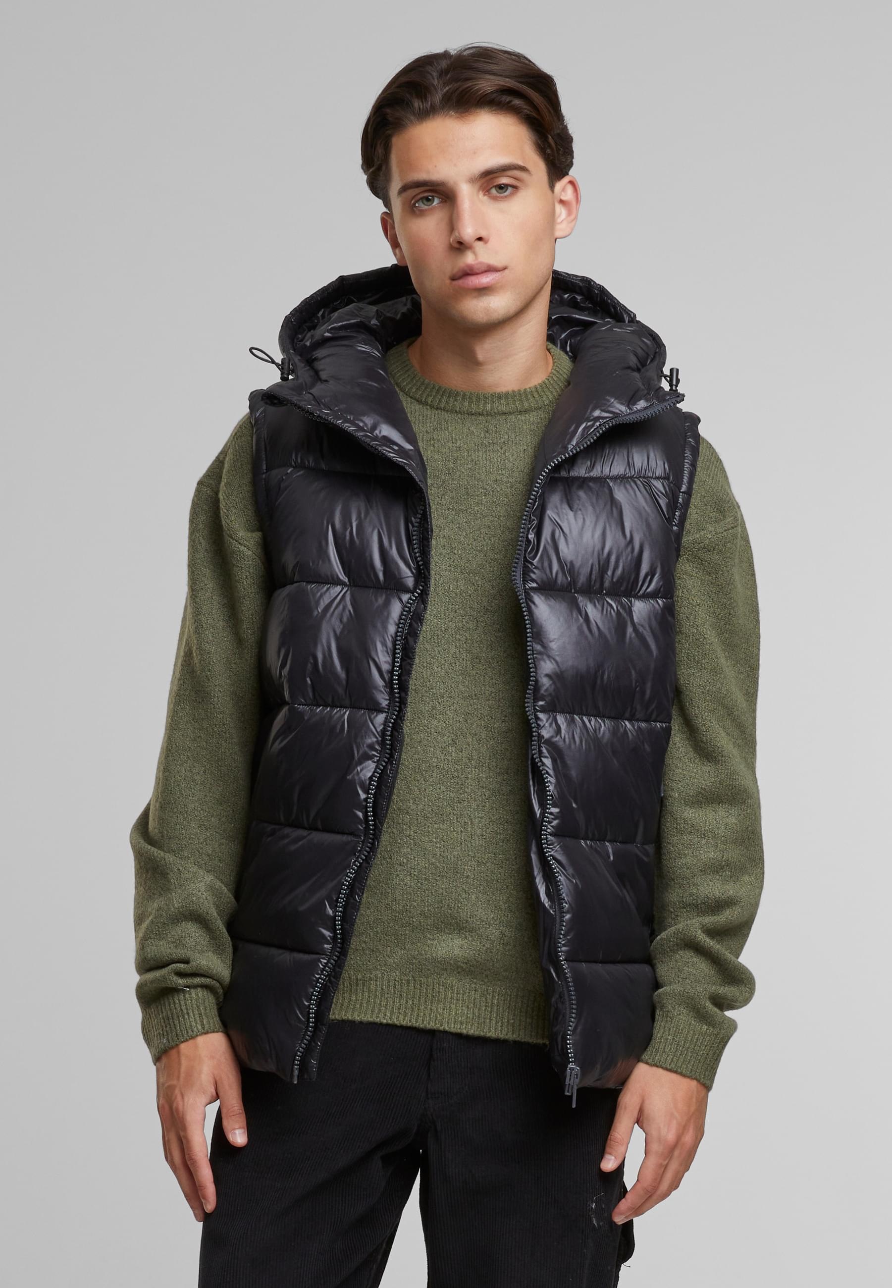 URBAN CLASSICS Steppweste »Urban Classics Recycled Hooded Puffer Vest«, (1 tlg.)