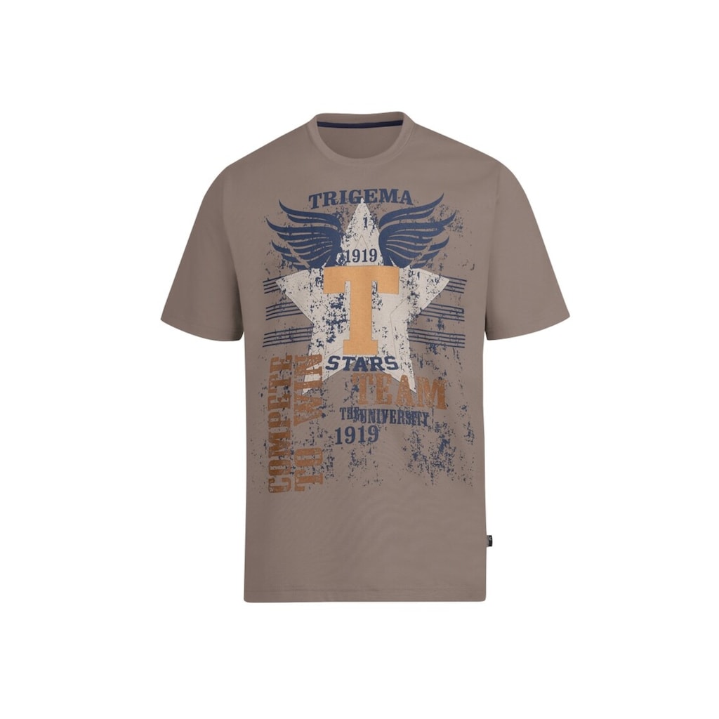 Trigema T-Shirt »TRIGEMA T-Shirt mit großem Print-Motiv«, (1 tlg.)