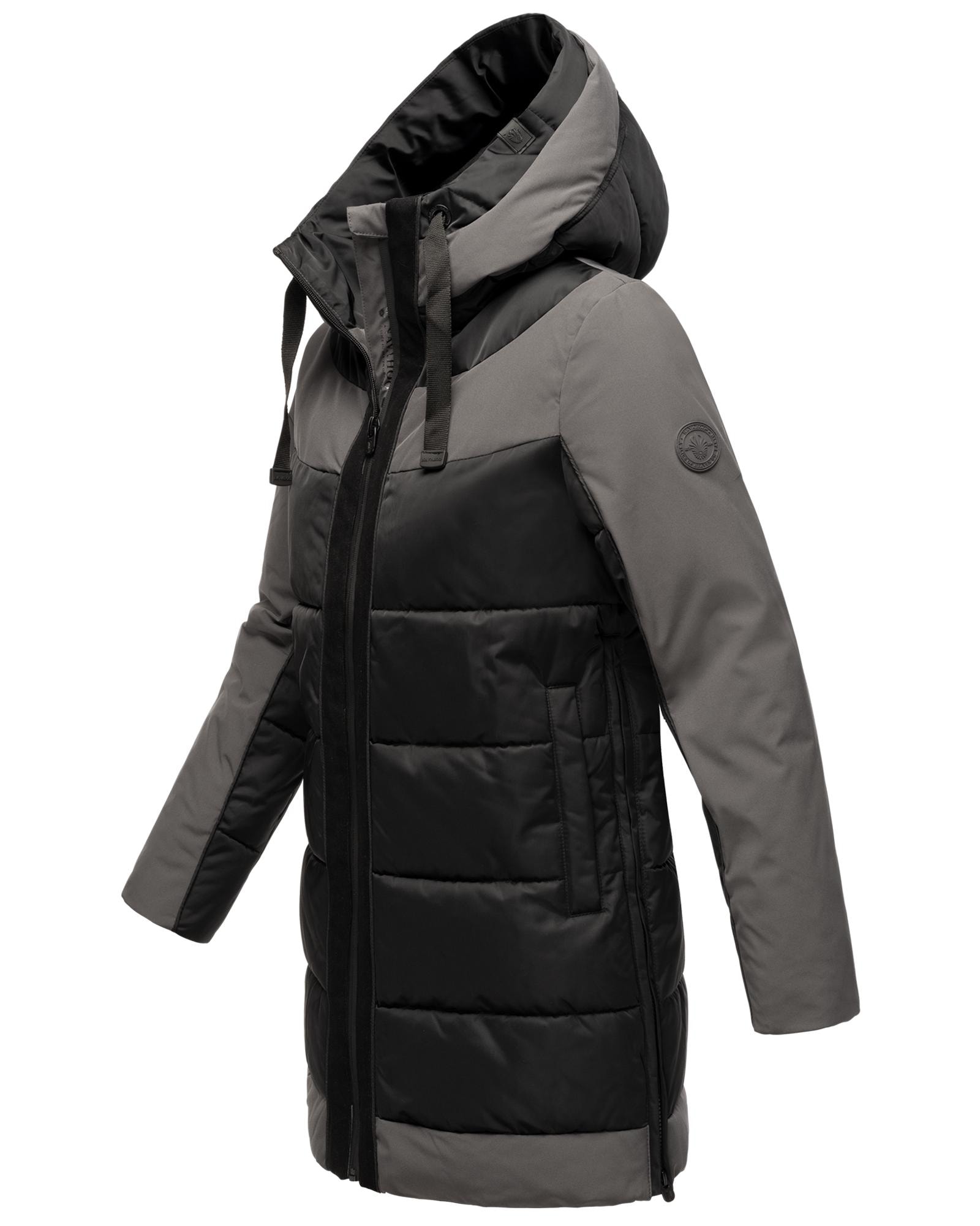 Navahoo Steppjacke »Samtkätzchen«, mit Kapuze, Modischer, gesteppter Damen Winter Kurzmantel