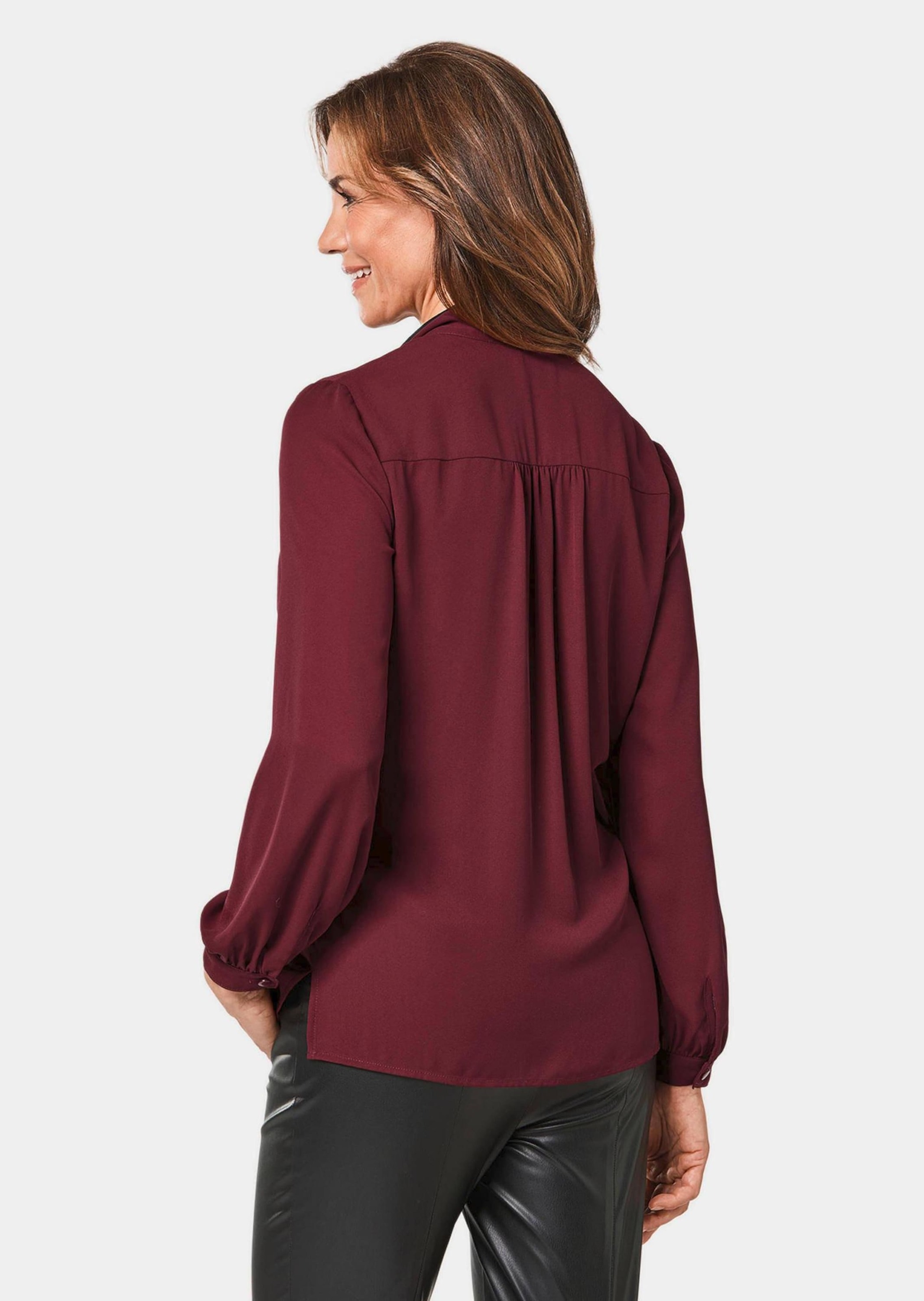 GOLDNER Langarmbluse »Schluppenbluse Figurumspielende Bluse mit modischer Schluppe«