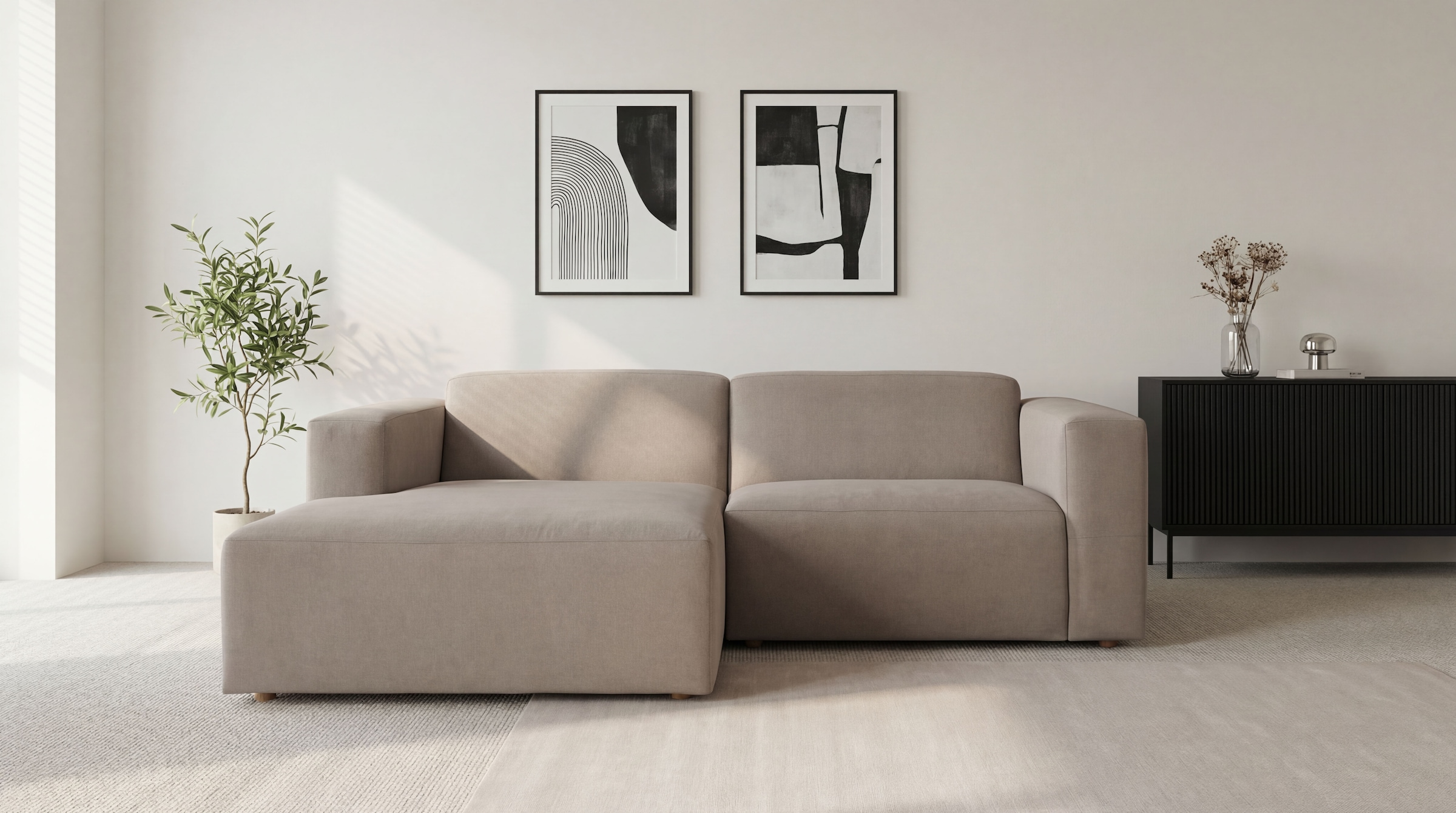 OTTO home Ecksofa »Kelani« mit dekorativer Knopfsteppung an den Armlehnen