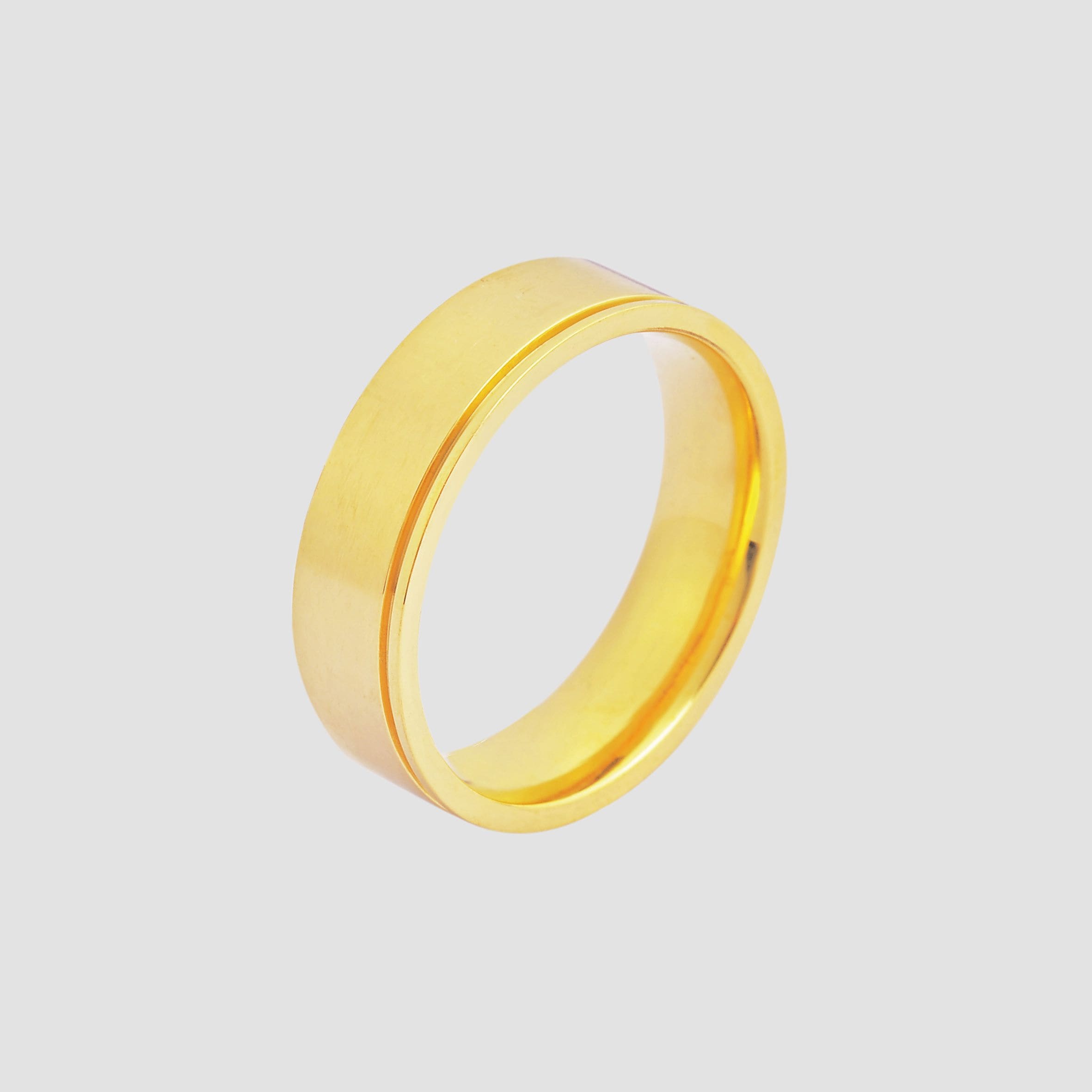 Fingerring ADELIA´S "Herren Ring aus Edelstahl" Gr. 66, gold, Fingerringe, Herren, 66, Edelstahl, Fingerring