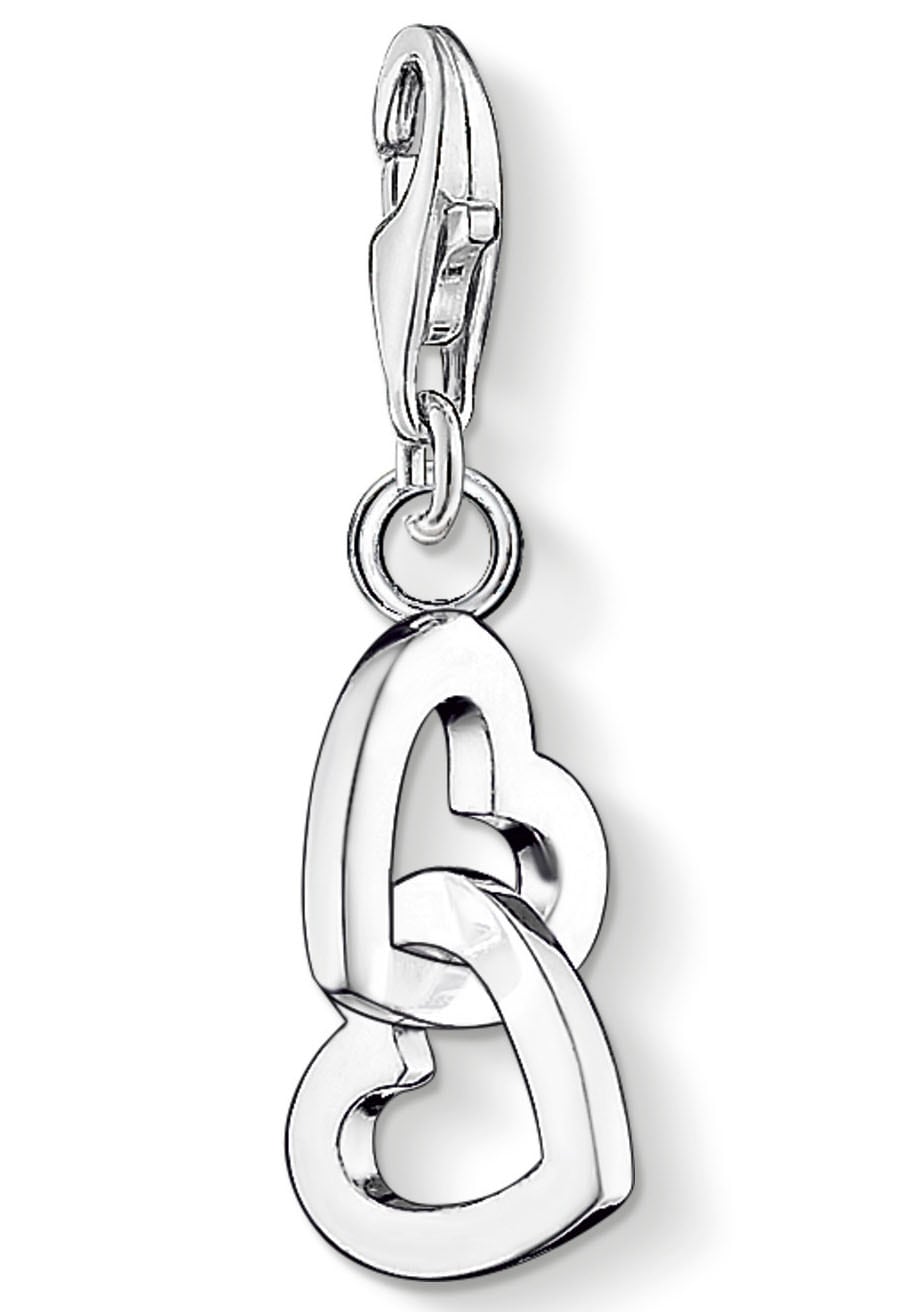 Charm-Einhänger THOMAS SABO "Herzen", silber (silberfarben), Charms, Damen, Silber 925 (recycelt)