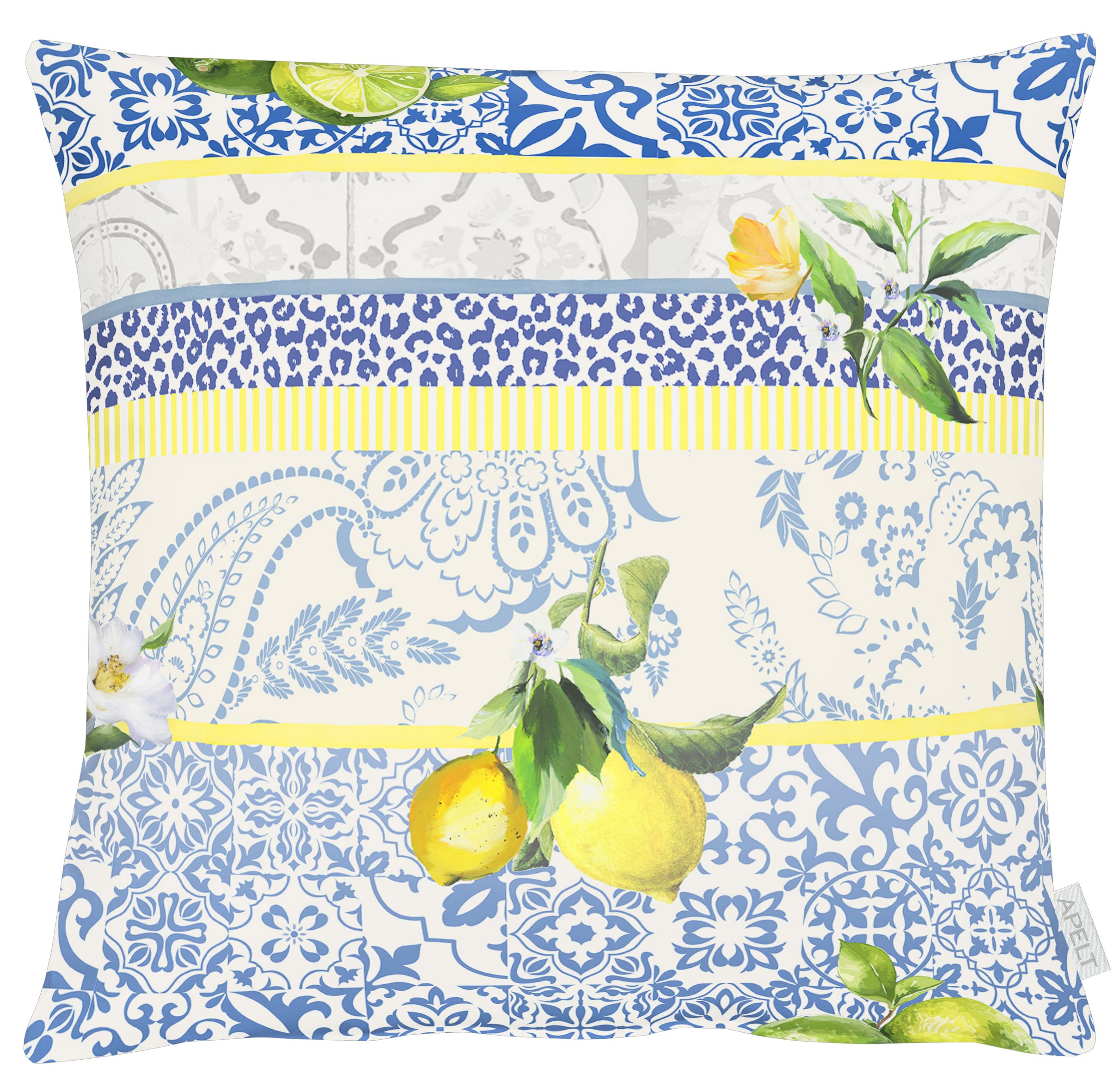 APELT Dekokissen "7005" mit Citrusfrüchten und Paisley-Motiven
