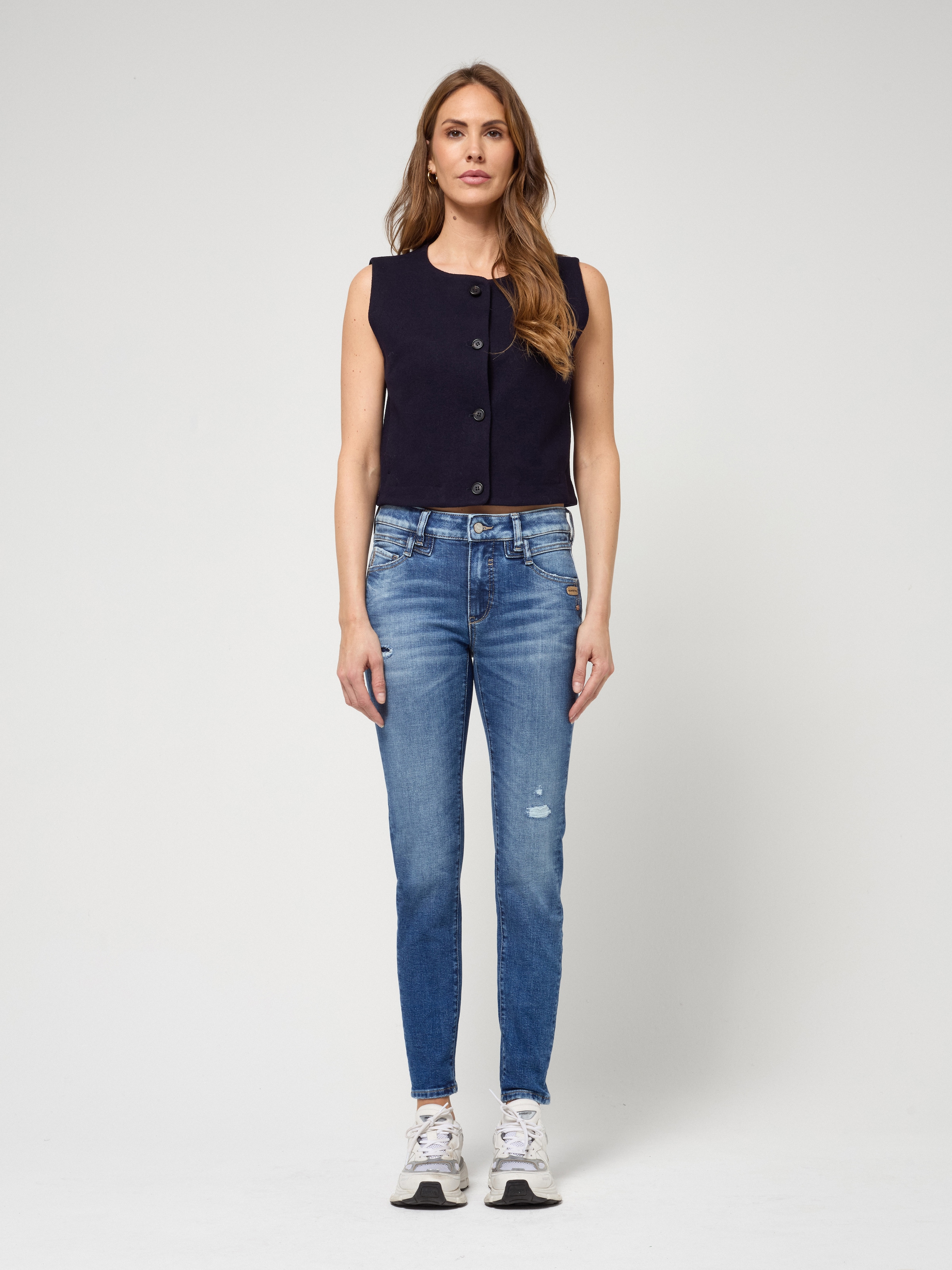GANG Relax-fit-Jeans »94ANNA« mit doppelten Gürtelschlaufen vorne