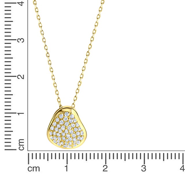 Fascination by Ellen K. Kette mit Anhänger »333/- Gelbgold bicolor Zirkonia«  online bestellen | BAUR