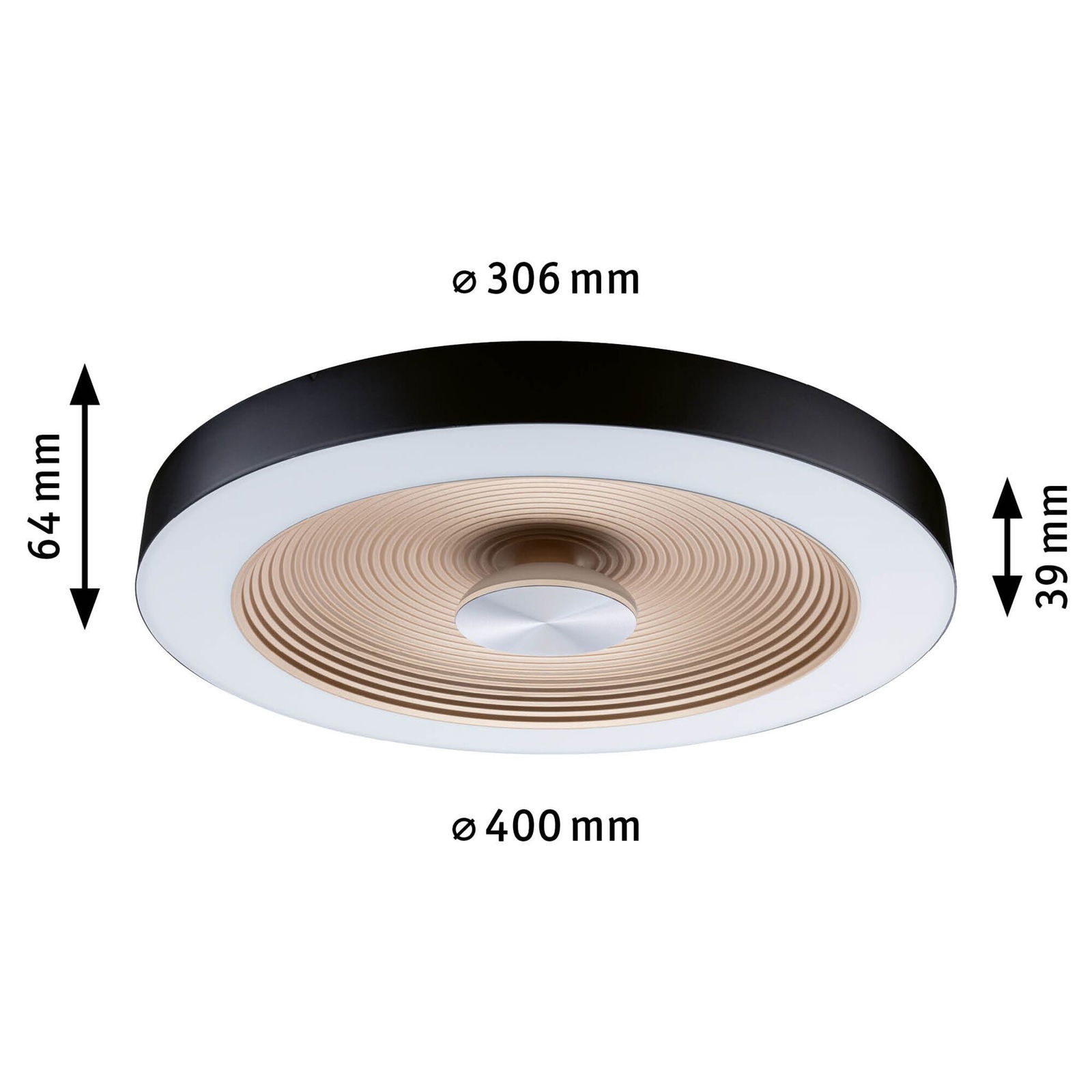 Paulmann LED Deckenleuchte »LED Deckenleuchte Volea IP44 3000K 500lm / 2400lm 230V 4 / 1x18,5W«, 1 flammig, Dimmer