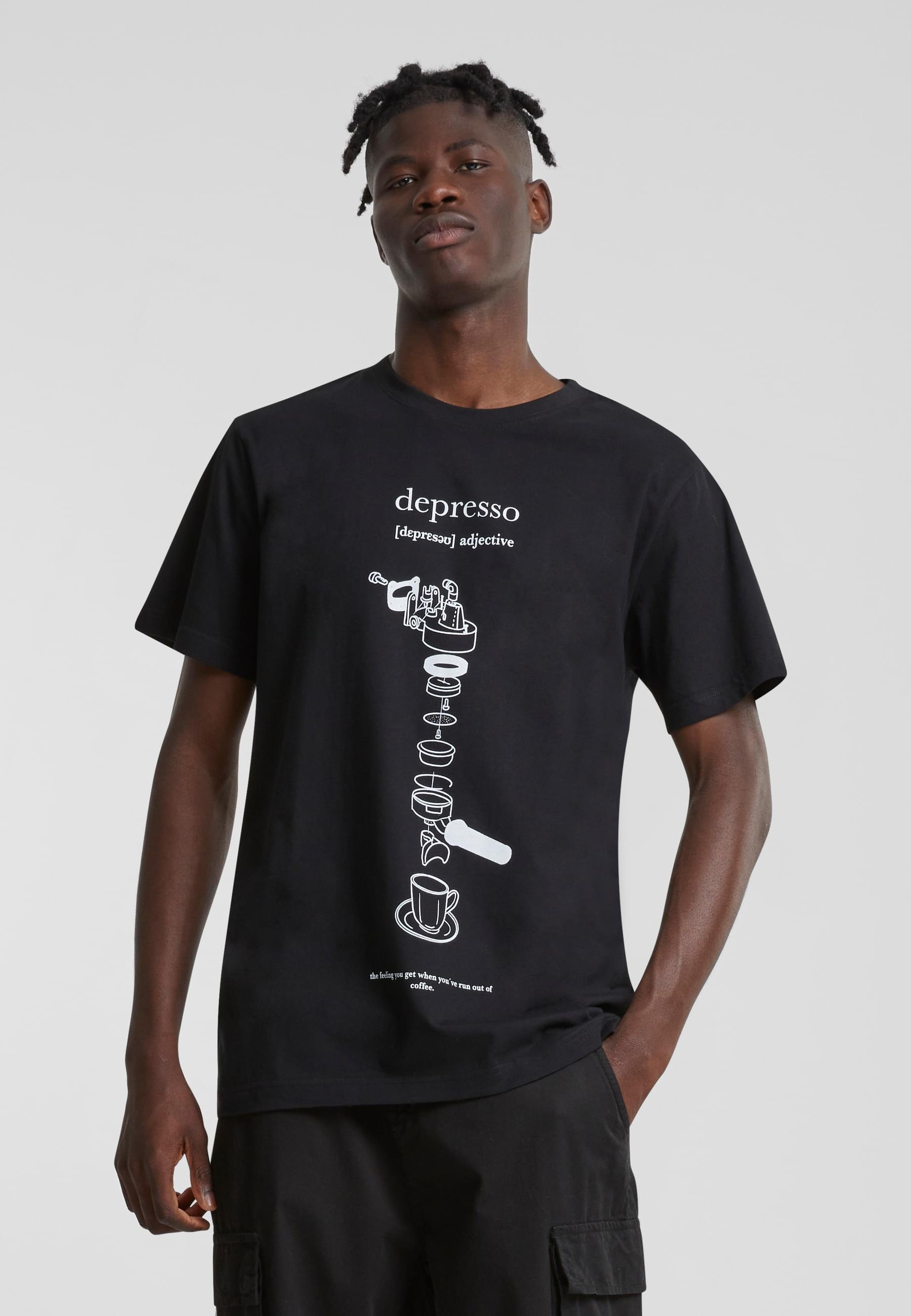MisterTee Kurzarmshirt »MisterTee Herren Depresso Tee«, (1 tlg.)