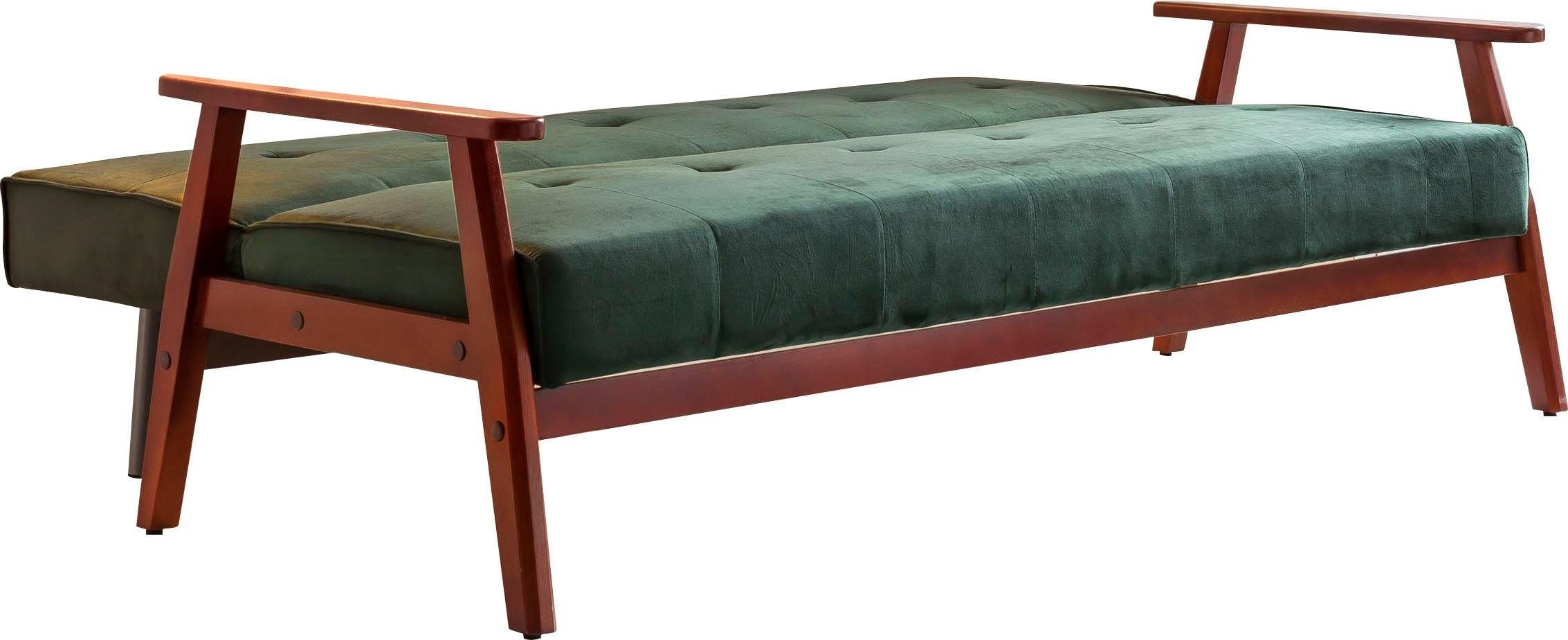 SalesFever Schlafsofa »Skagen, Sofa, 3-Sitzer«, mit Holzgestell, 60° Relax- und Schlaffunktion, Breite 190 cm