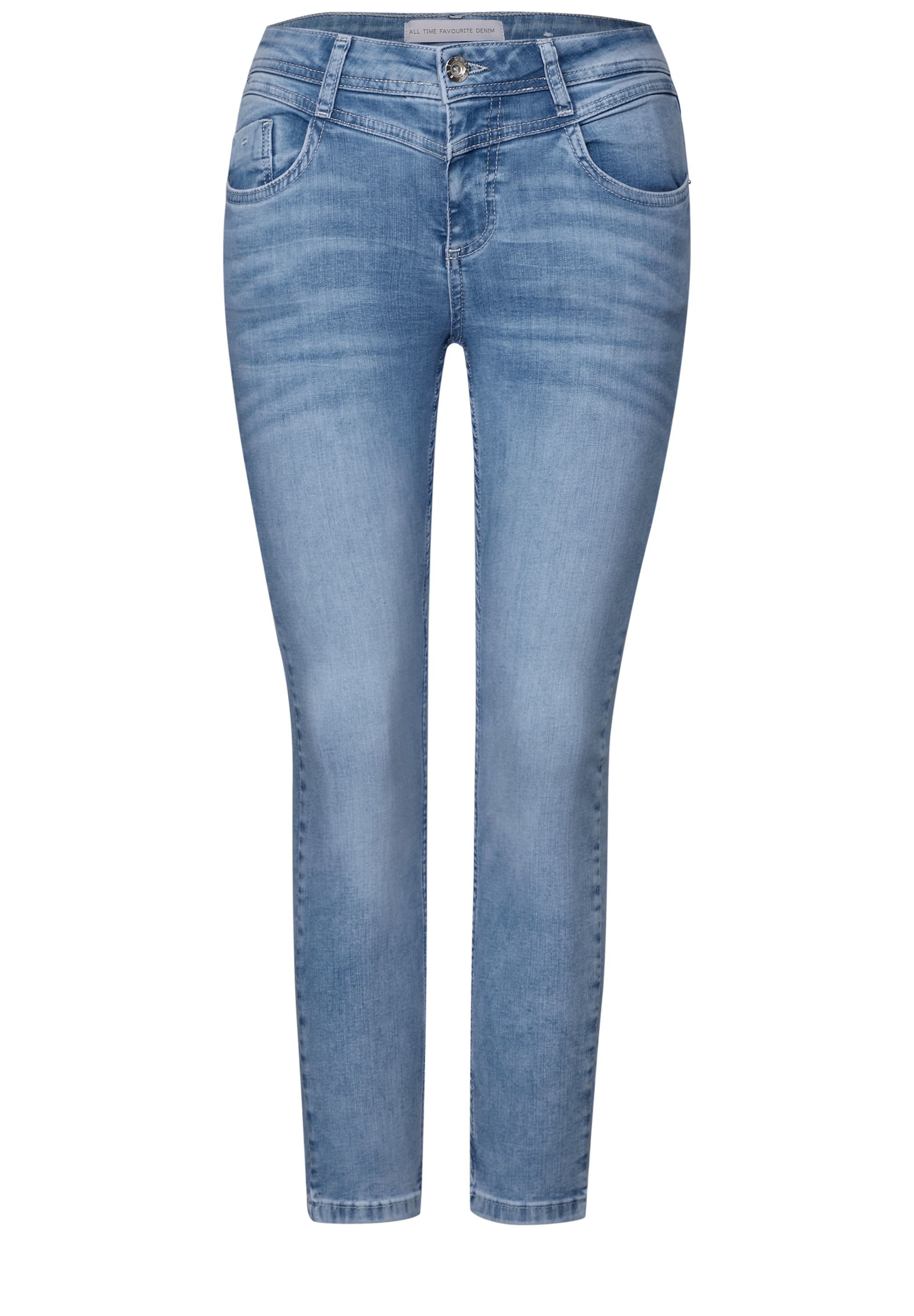 STREET ONE Slim-fit-Jeans, softer Materialmix