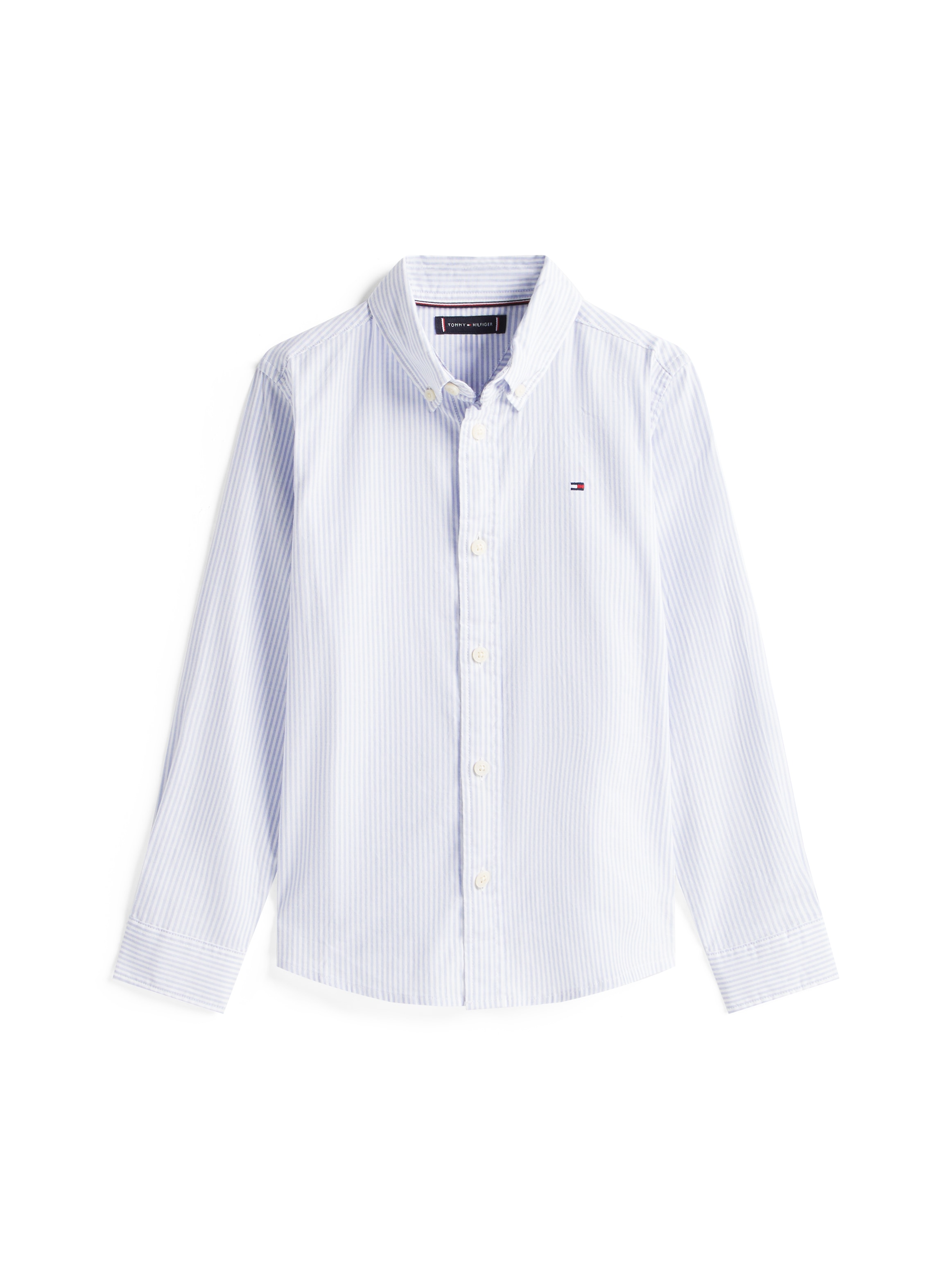 Tommy Hilfiger Langarmhemd »FLEX ITHACA SHIRT LS«, mit Streifenmuster, Logostickerei