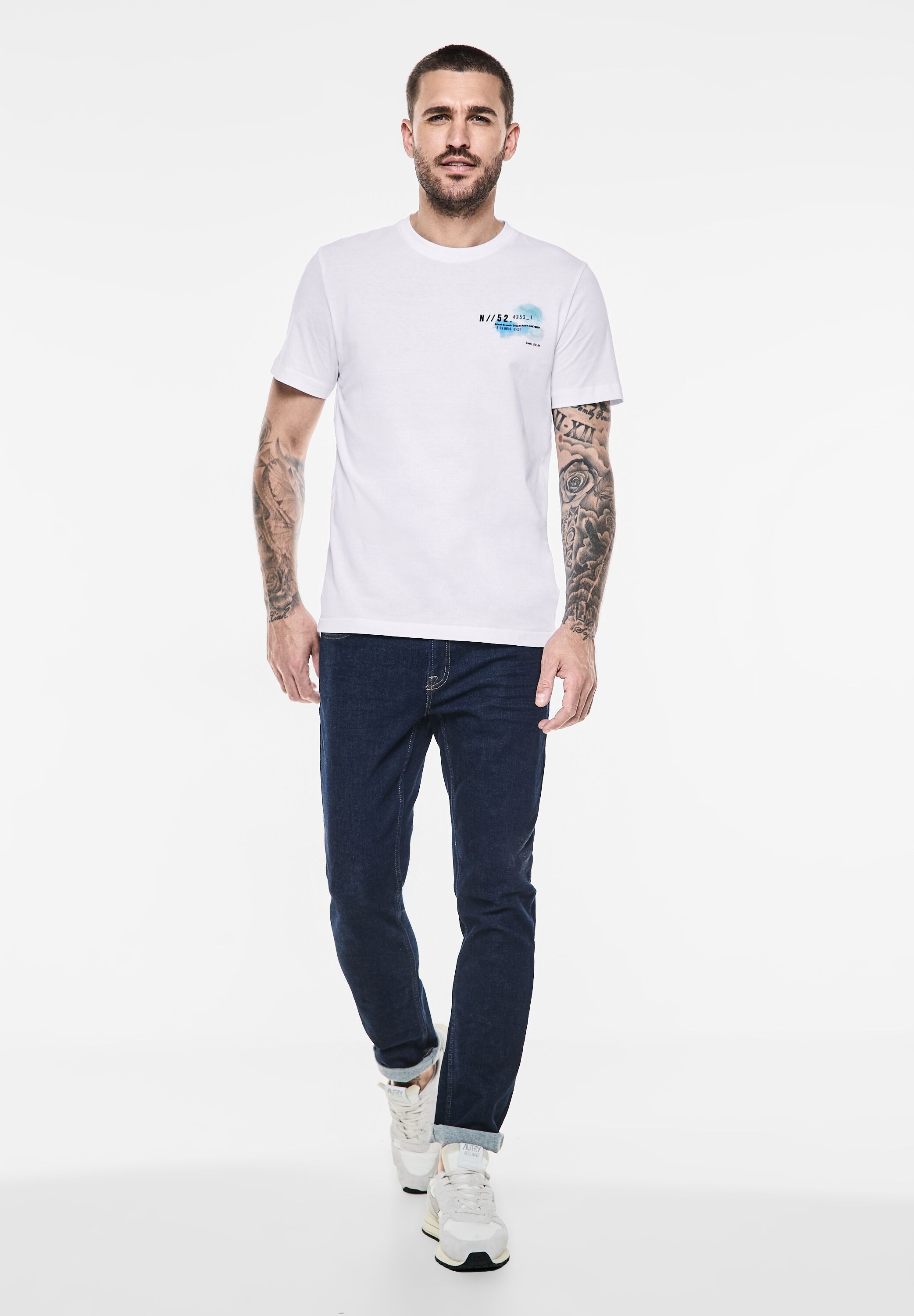 STREET ONE MEN T-Shirt, aus reiner Baumwolle