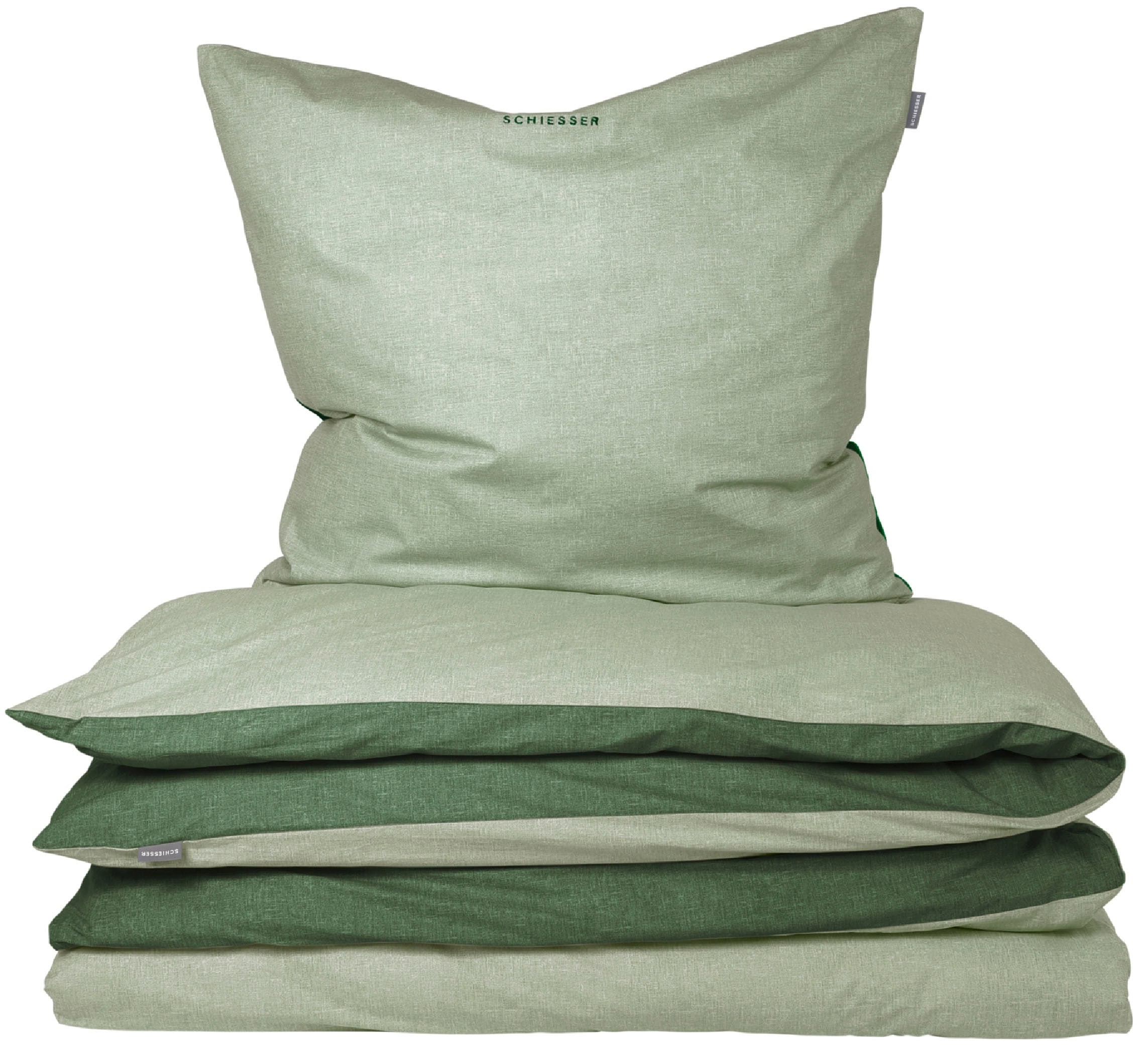 Schiesser "Doubleface aus weicher Baumwolle mit edlem Melangeeffekt" 2 Stk. günstig online kaufen