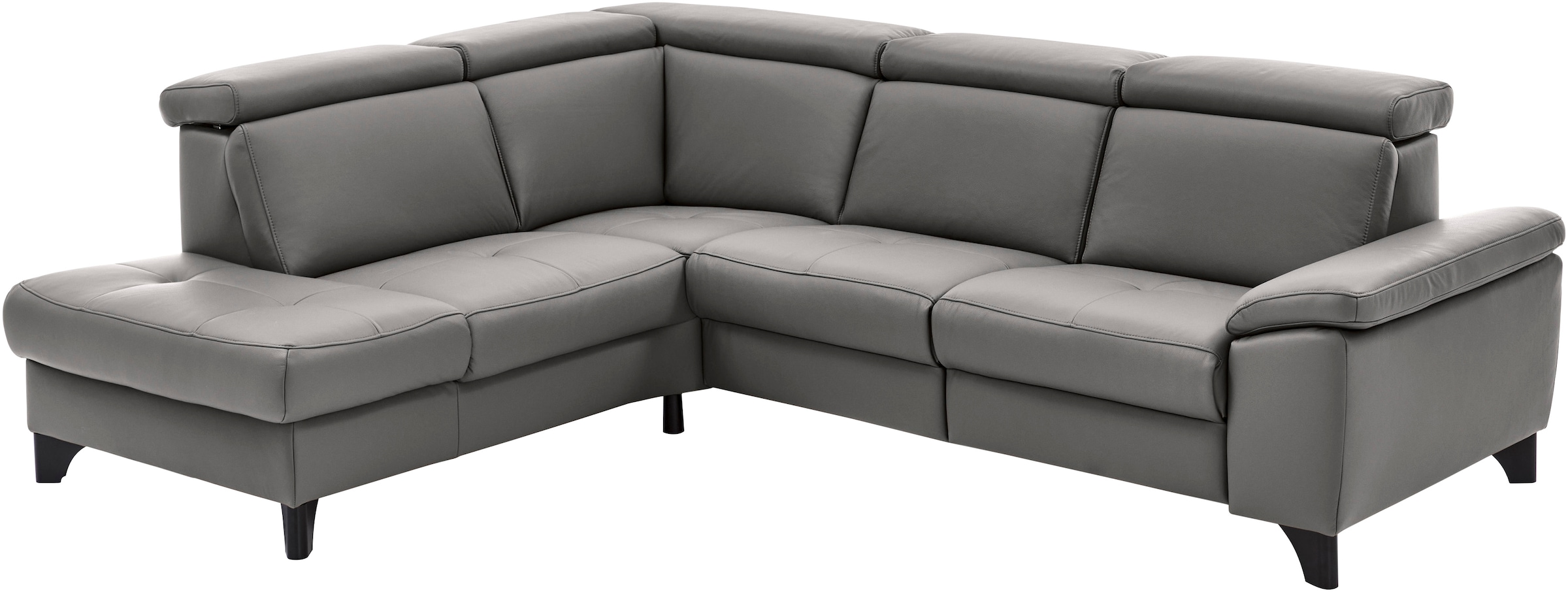 Die PlanBar Ecksofa "PN-EM23166 L-Form" optional mit Kopfteilverstellung und Stauraum