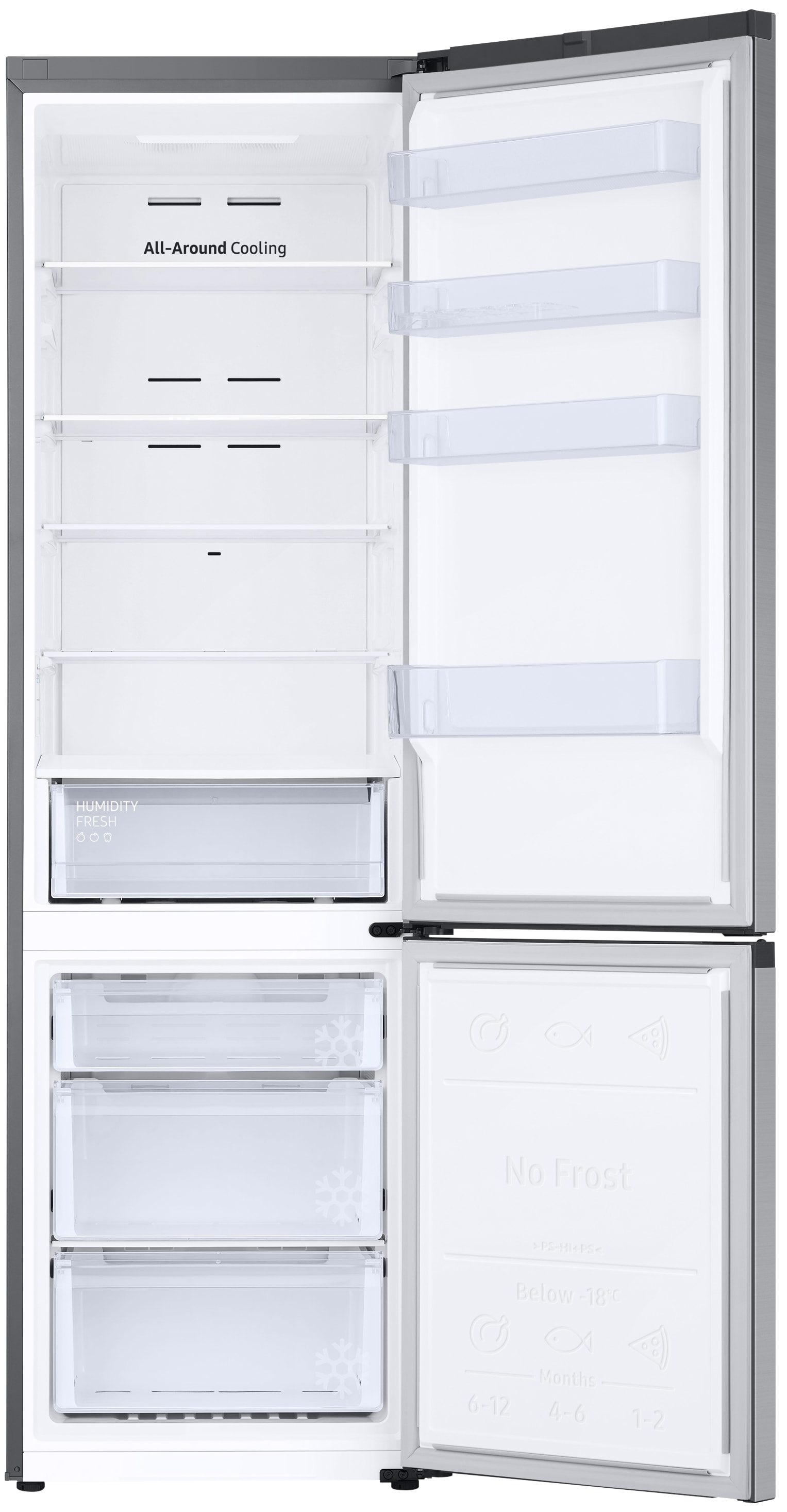Samsung Kühl-/Gefrierkombination »RB38C600DSA«, No Frost, Power Freeze & Power Cool, Frischeschublade