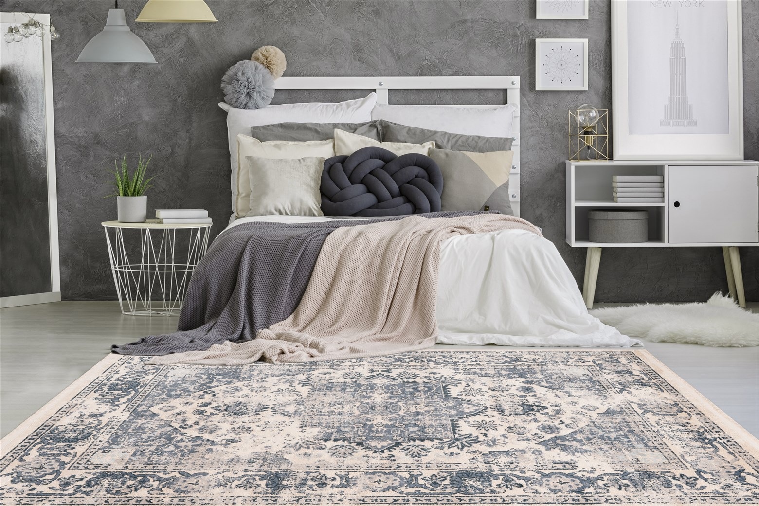 Arte Espina Teppich »Palace 700«, rechteckig, 13 mm Höhe, Soft Touch, Vintage-Design, dezente Farben