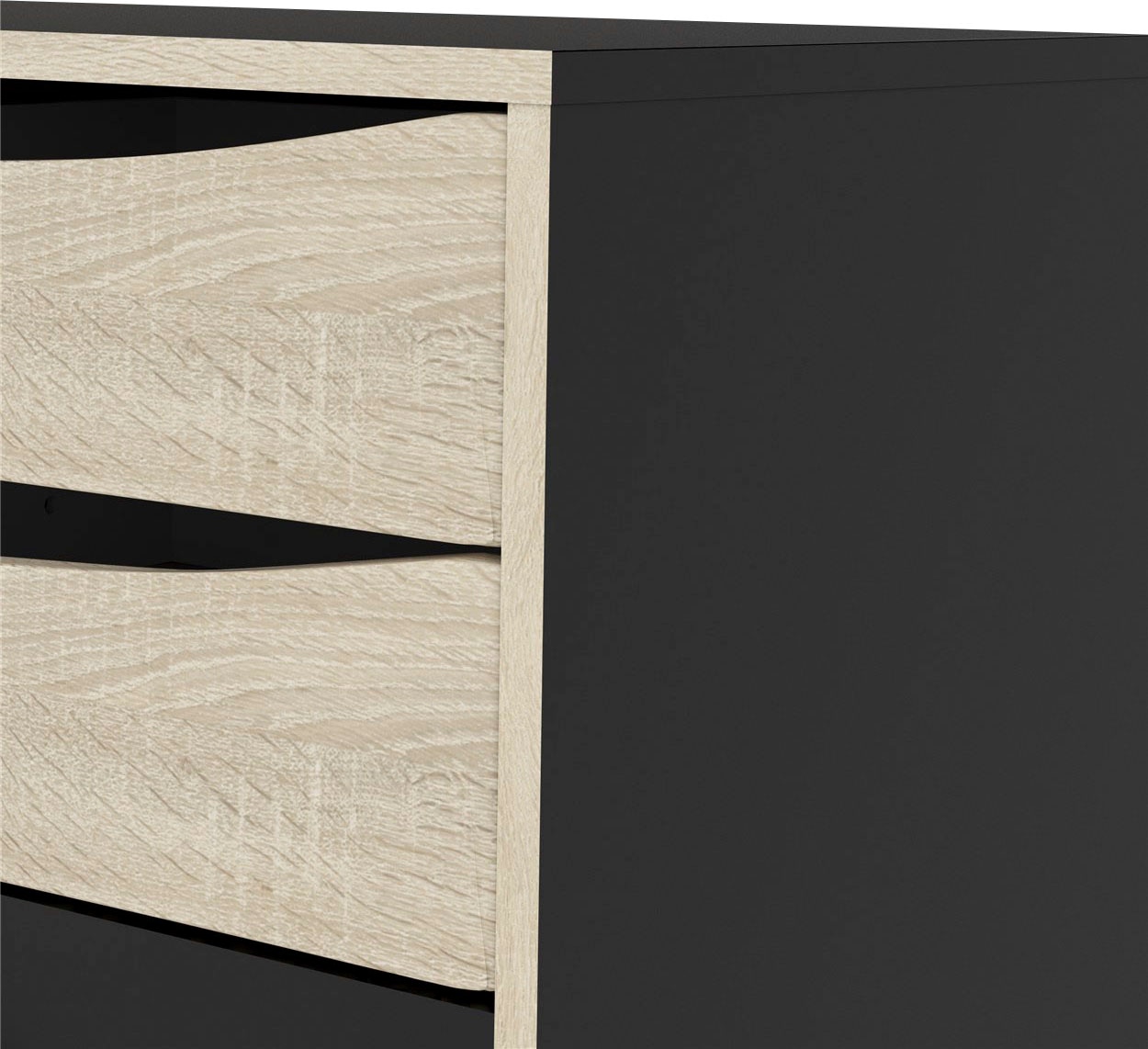 Home affaire Sideboard »Stubbe«, mit Tür und 3 Schubladen, Ledergriffe für die Tür, Breite 98,7 cm