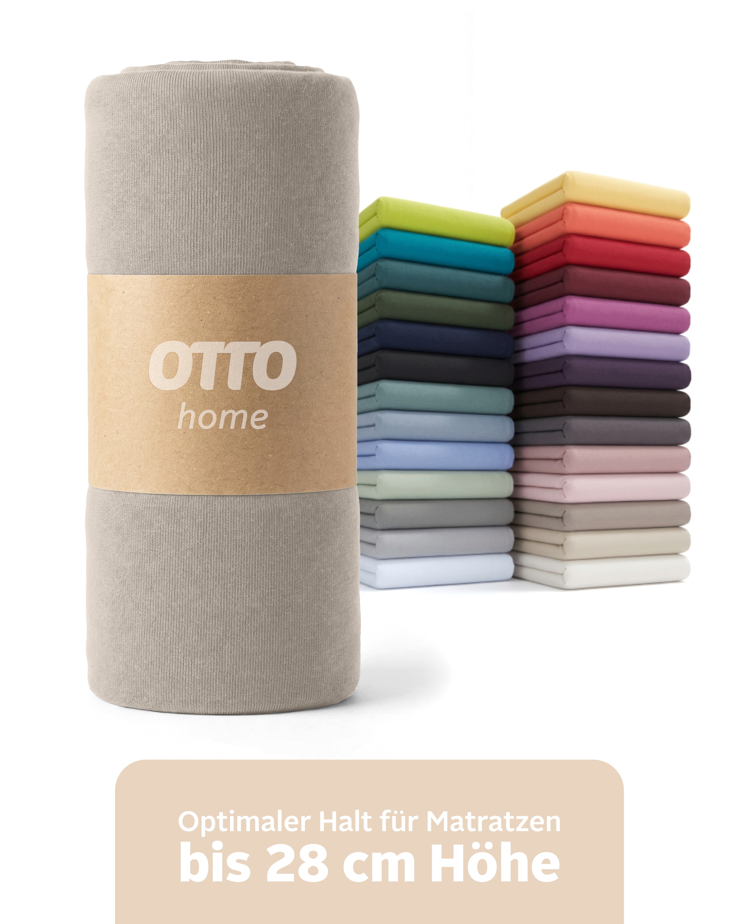 OTTO home Spannbettlaken "BLACKBERRY in PREMIUM und BASIC Qualität, 100% Baumwolle" für hohe Matratzen bis 28 cm, Bettlaken, Spannbetttuch, Boxspring