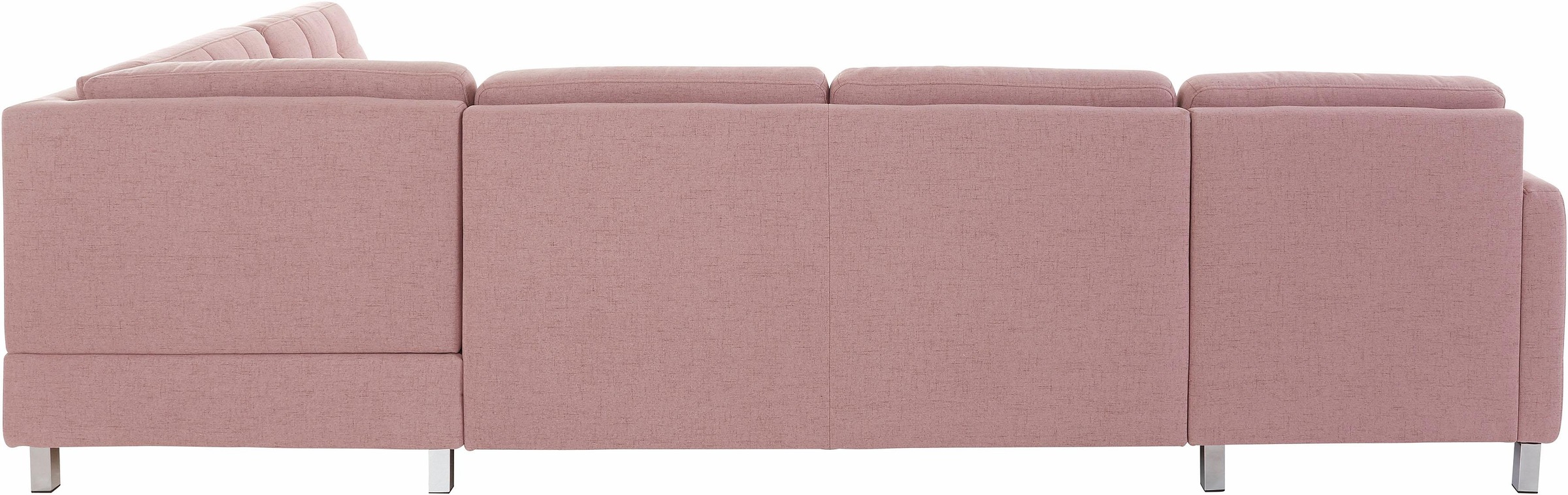 Wohnlandschaft SIT & MORE "Picasso U-Form", rosa (flamingo), B:294cm H:80cm T:196cm, Luxus-Microfaser ALTARA NUBUCK (100% Polyester) / Struktur fein (100% Polyester);Luxus-Microfaser ALTARA NUBUCK (100% Polyester);Luxus-Microfaser ALTARA NUBUCK (100% Poly 10