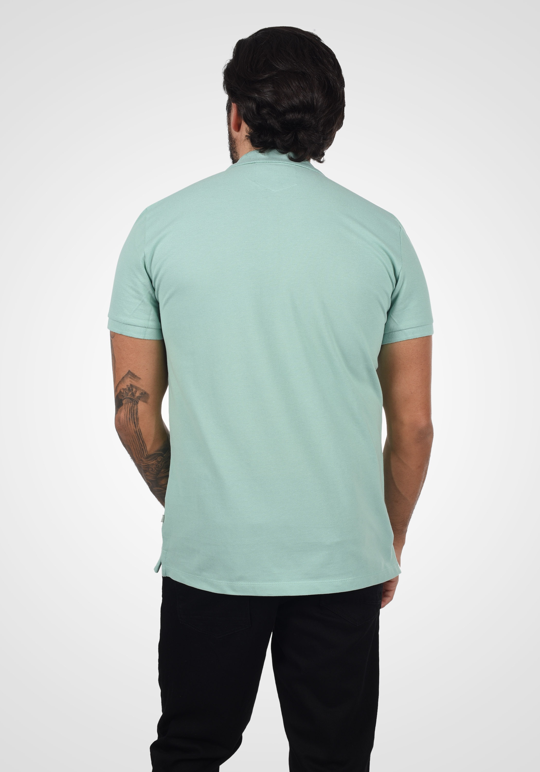 Poloshirt CASUAL FRIDAY "Poloshirt CFPolo", Herren, Gr. S, grün (aqua grün), Web, Obermaterial: 100% Baumwolle CO., regular fit normal, Shirts 3
