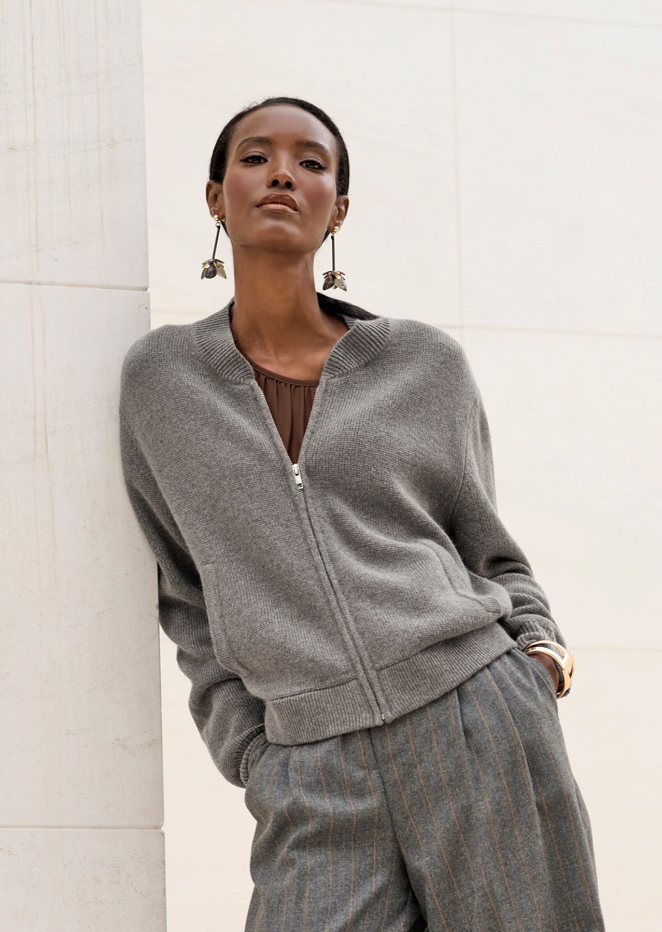 MADELEINE Strickjacke »Blouson Sportiver Strick-Blouson mit Reißverschluss«