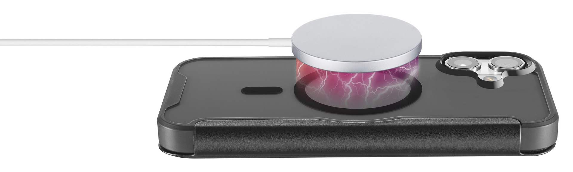 Cellularline Flip Case »Book Case Daily MAG für Apple iPhone 16«, Bookcover, Schutzhülle, Handyschutzhülle, Case, Schutzcase, stoßfest