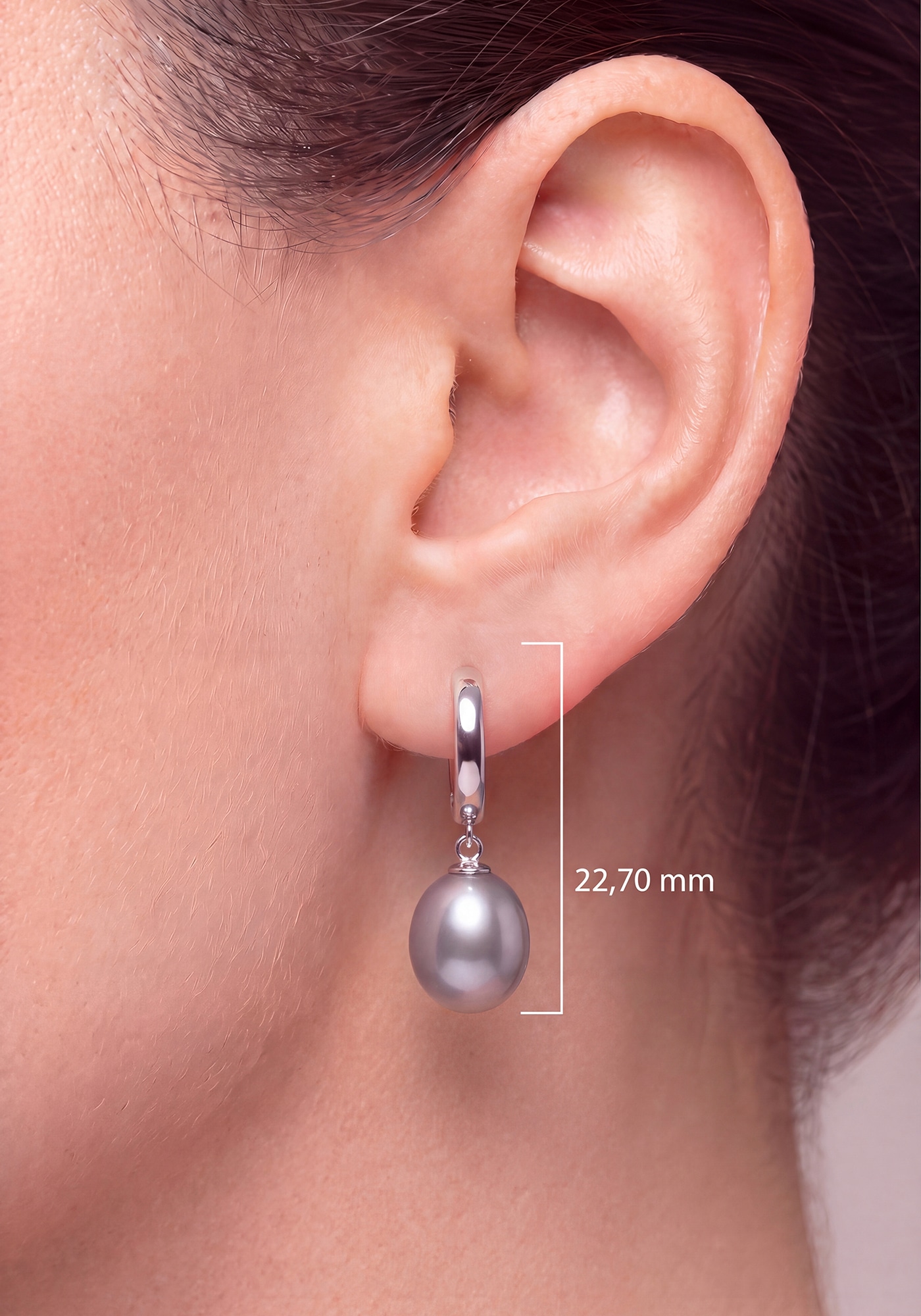 JOBO Perlenohrringe 925 Silber mit Süßwasser-Zuchtperlen