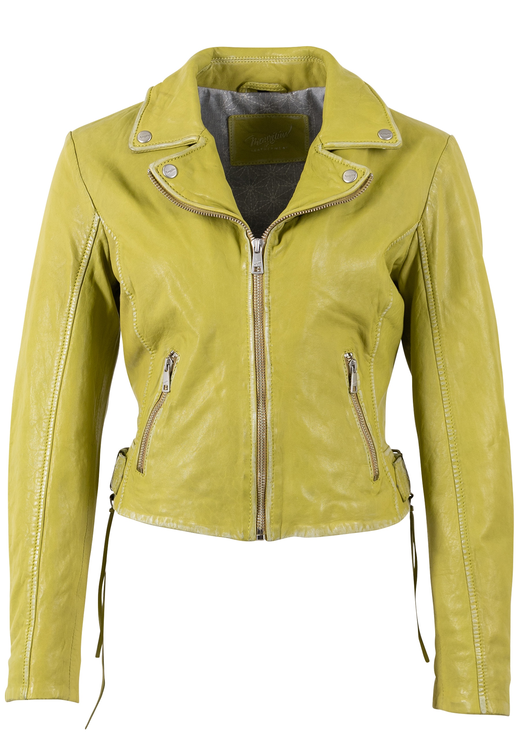 Mauritius Lederjacke »MWBatuh« mit Fransen-Details, Reverskragen