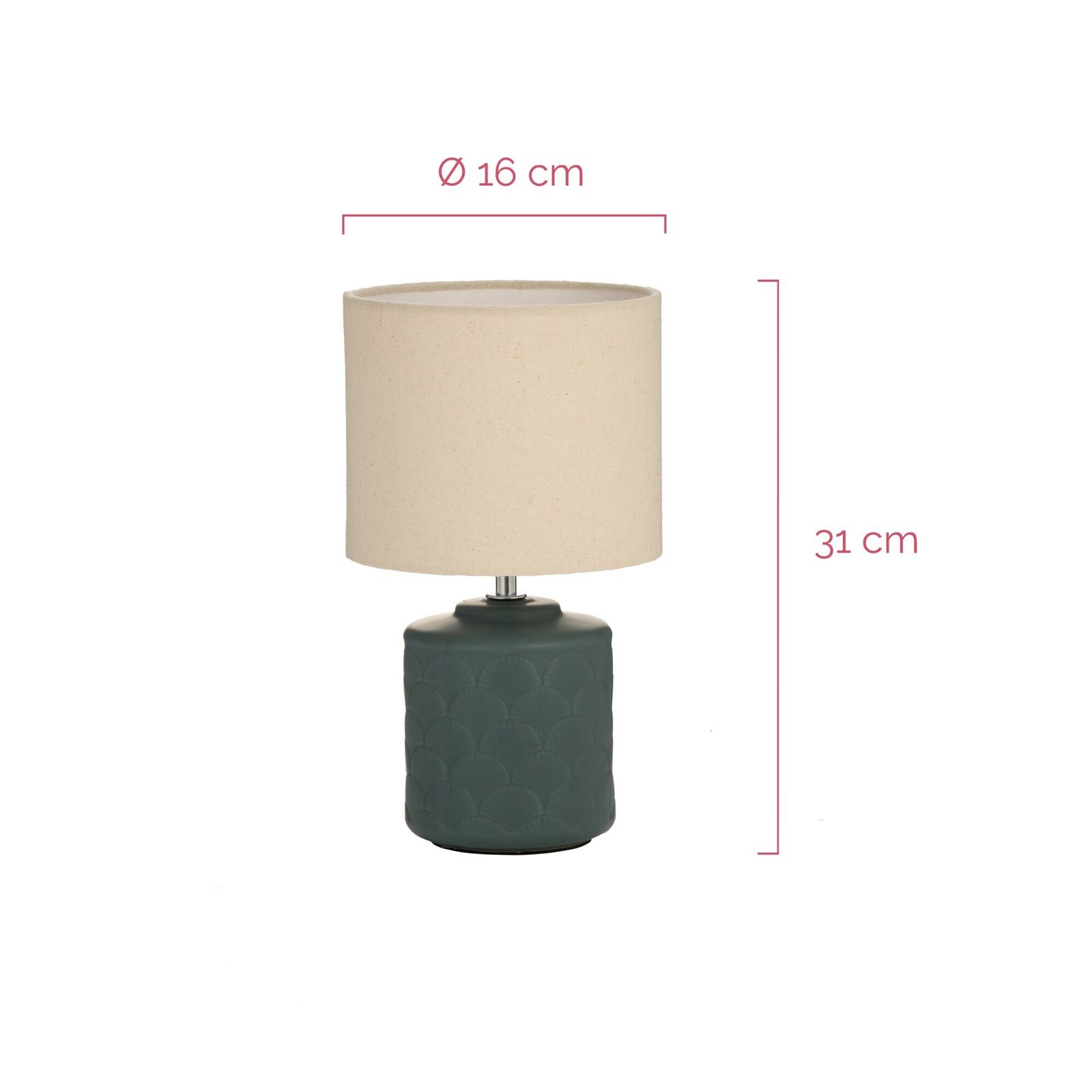 Pauleen Tischleuchte »Glowing Midnight max20W beige/green matt 230V Stoff/Keramik« E14 E14