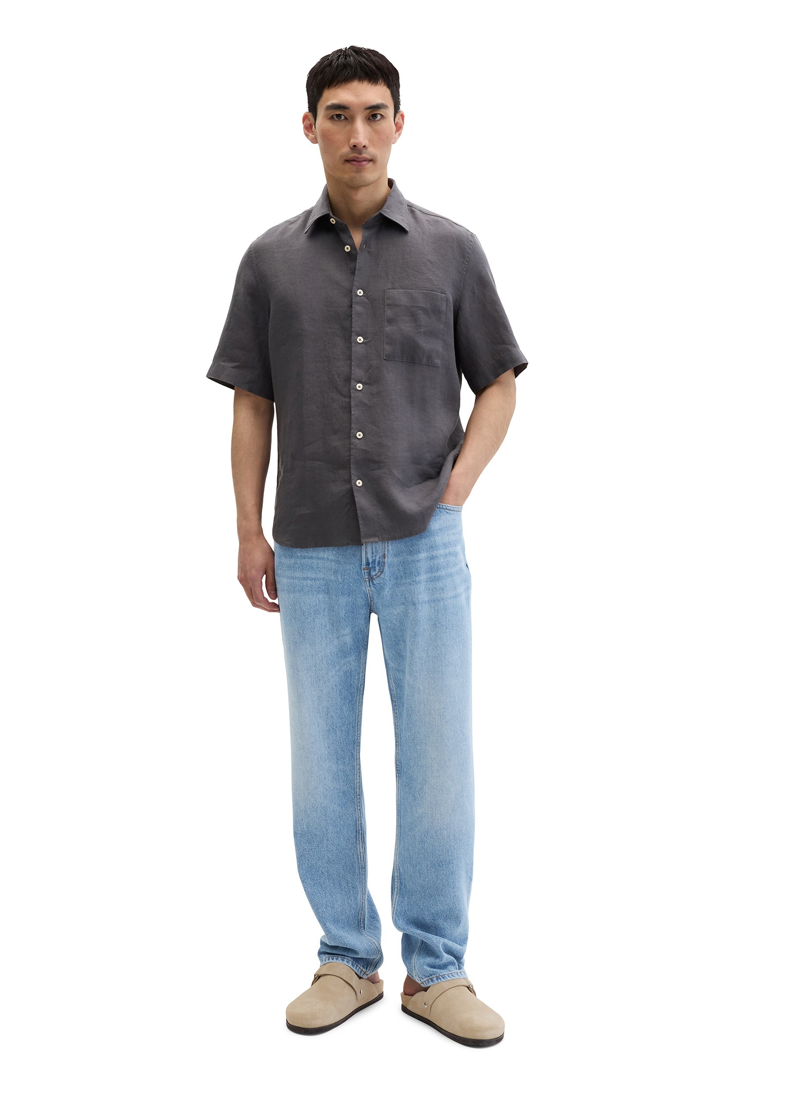 Marc O'Polo Kurzarmhemd »aus reinem Leinen«