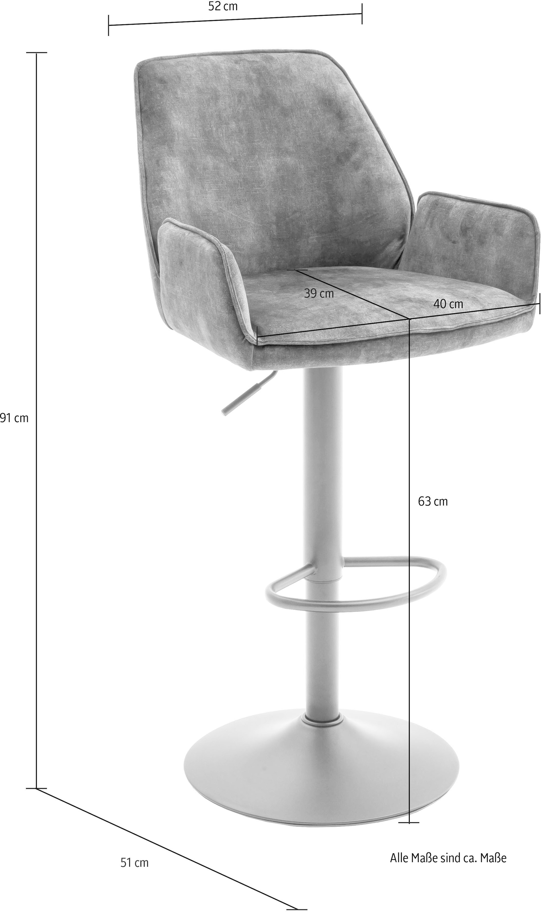 Velours furniture MCA | »OTTAWA«, Bistrostuhl BAUR