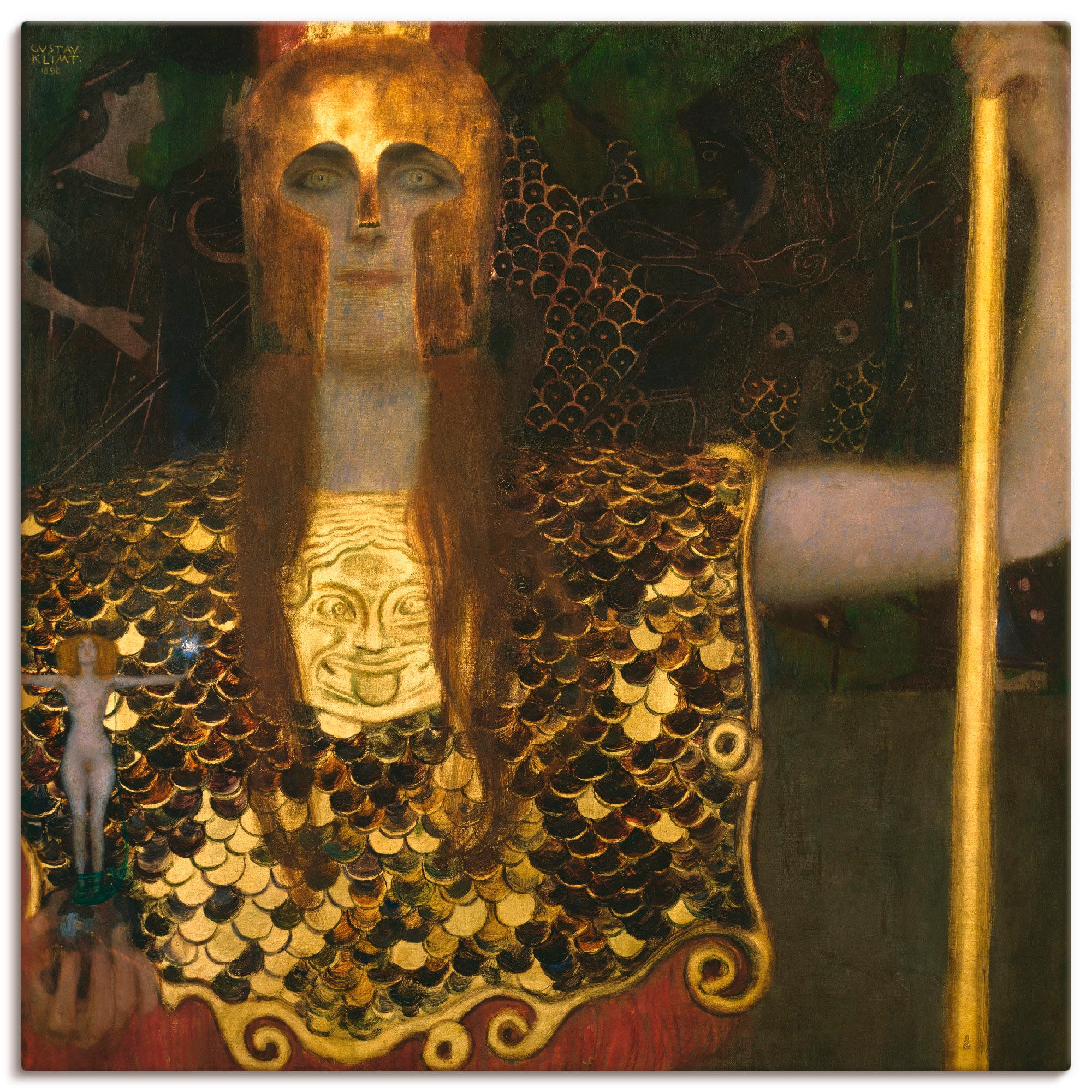 Artland Leinwandbild "Pallas Athene", Götter, (1 St.), auf Keilrahmen gespa günstig online kaufen