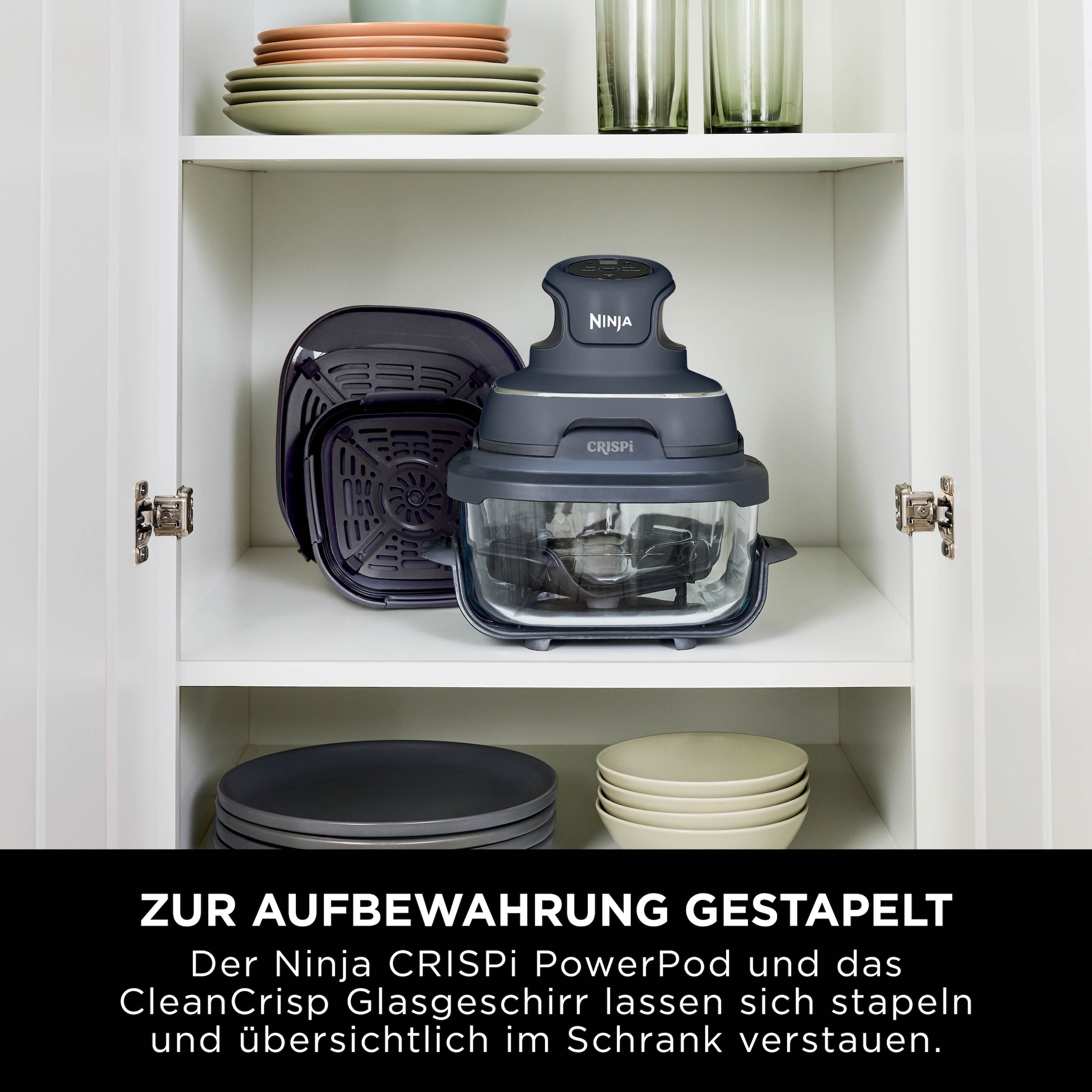 NINJA Heißluftfritteuse »CRISPi 4-in-1 Cyber Space - FN101EUGY« 1700 W tragbar