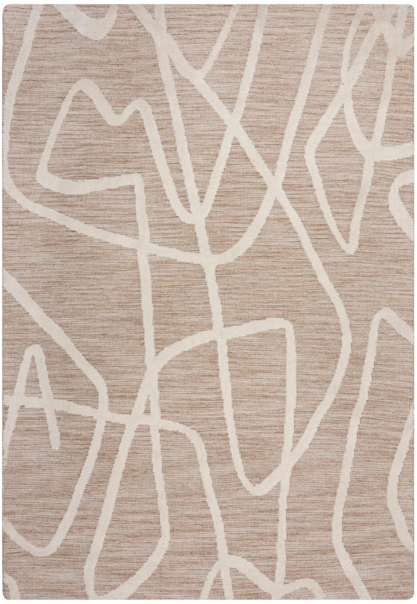 FLAIR RUGS Teppich "Micah" rechteckig 12 mm Höhe Hoch-niedriger Flor in Wol günstig online kaufen