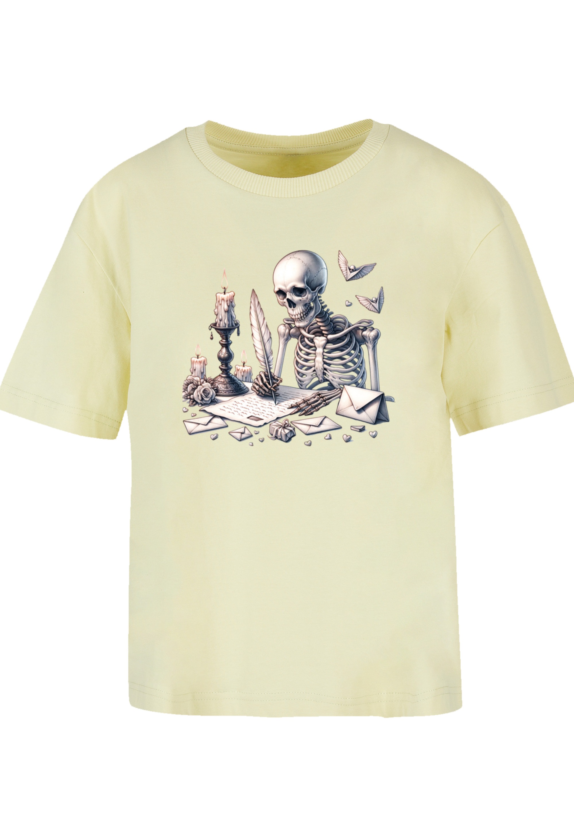 F4NT4STIC T-Shirt »Skelett Liebesbrief Valentinstag«, Premium Qualität