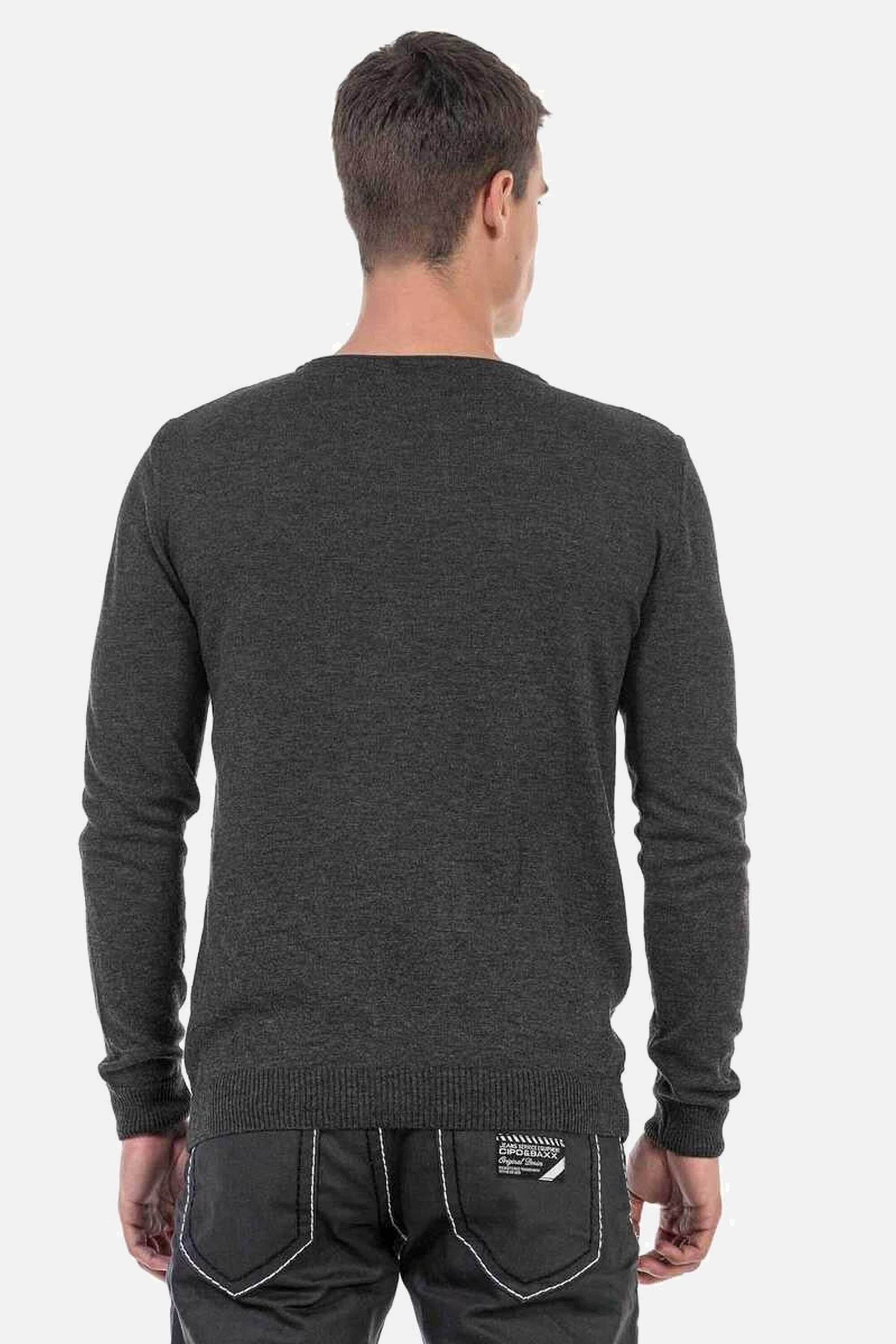 Cipo & Baxx Rundhalspullover »Pullover«, mit Zopfmuster, CP240