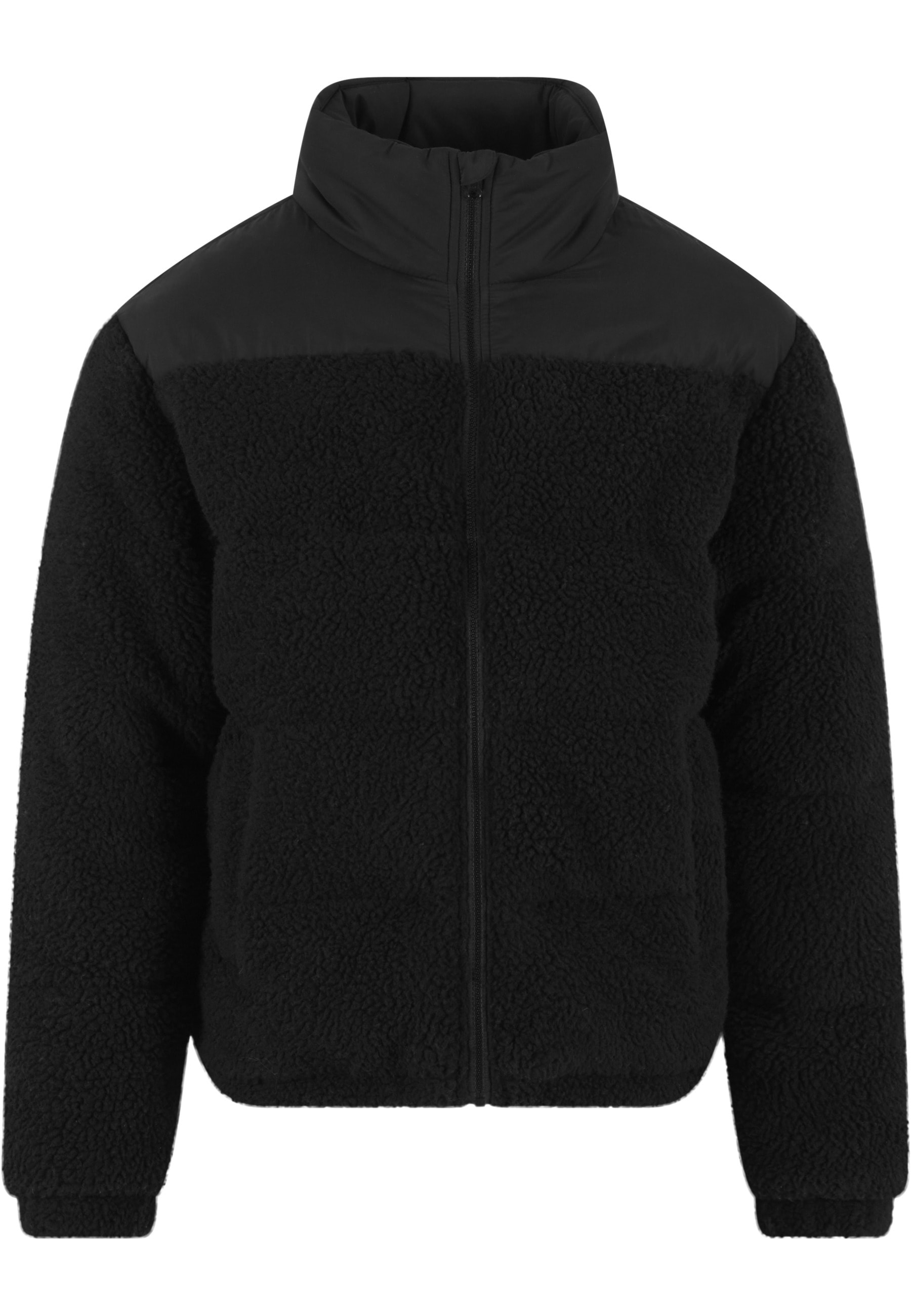 URBAN CLASSICS Winterjacke "Urban Classics Teddy Puffer Jacket" 1 Stk. tlg. ohne Kapuze