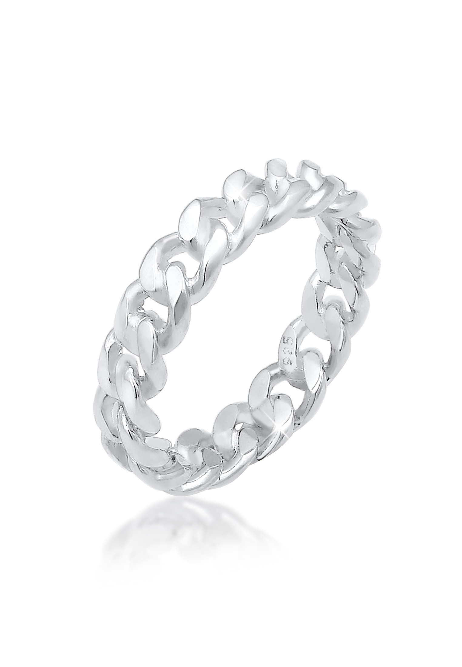 Elli Fingerring »Panzer Design Bandring 925 Silber«