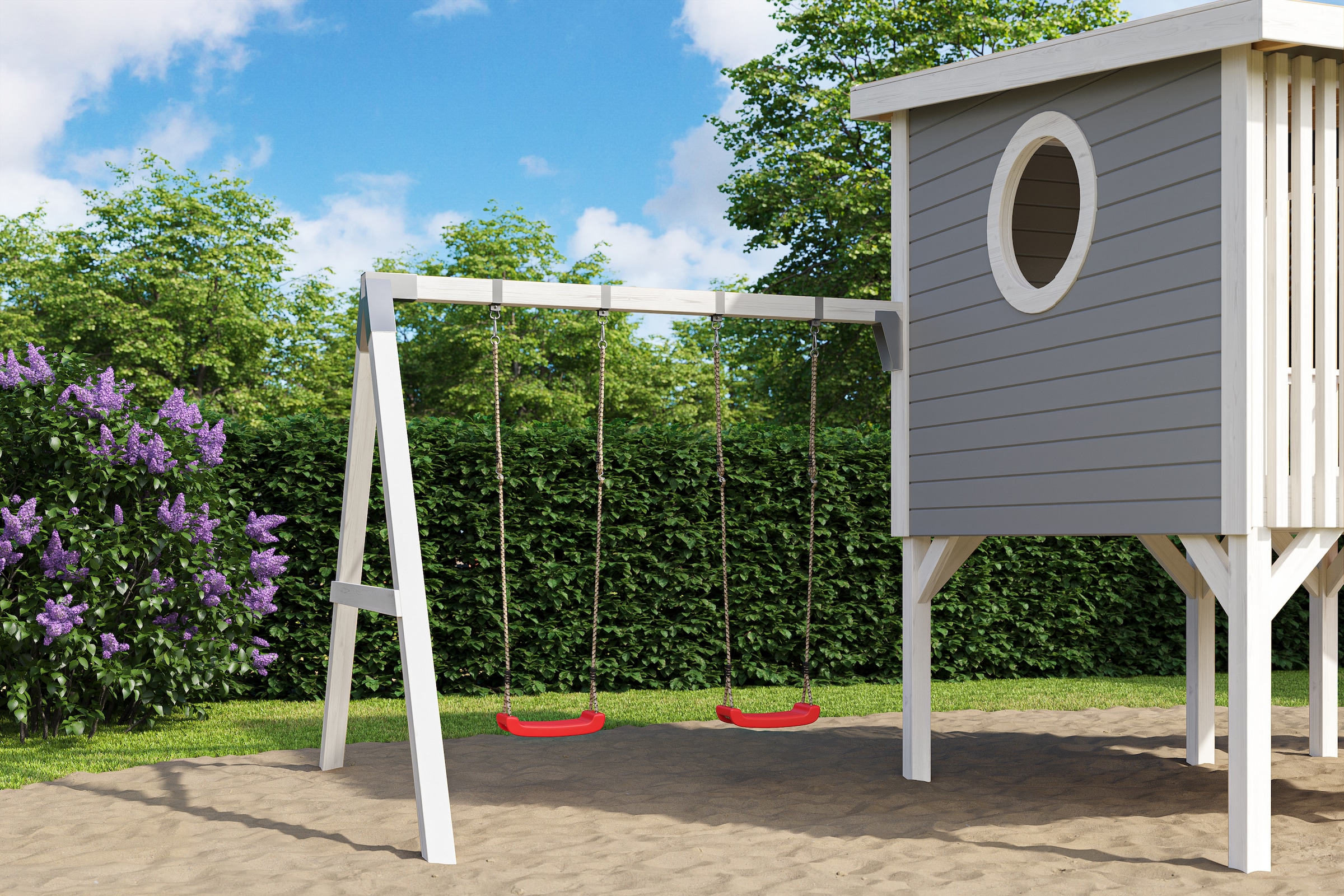 Nordic Holz Doppelschaukel »Tivoli«, Ergänzung für Tivoli 1 Kinderspielhaus