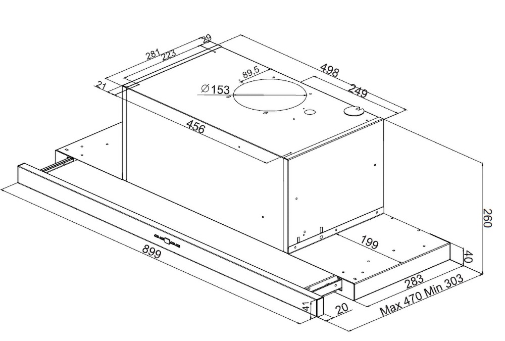 Amica Flachschirmhaube »FH 694 621 E« Flexibel & kompakt: helles Licht, simple Steuerung, Display