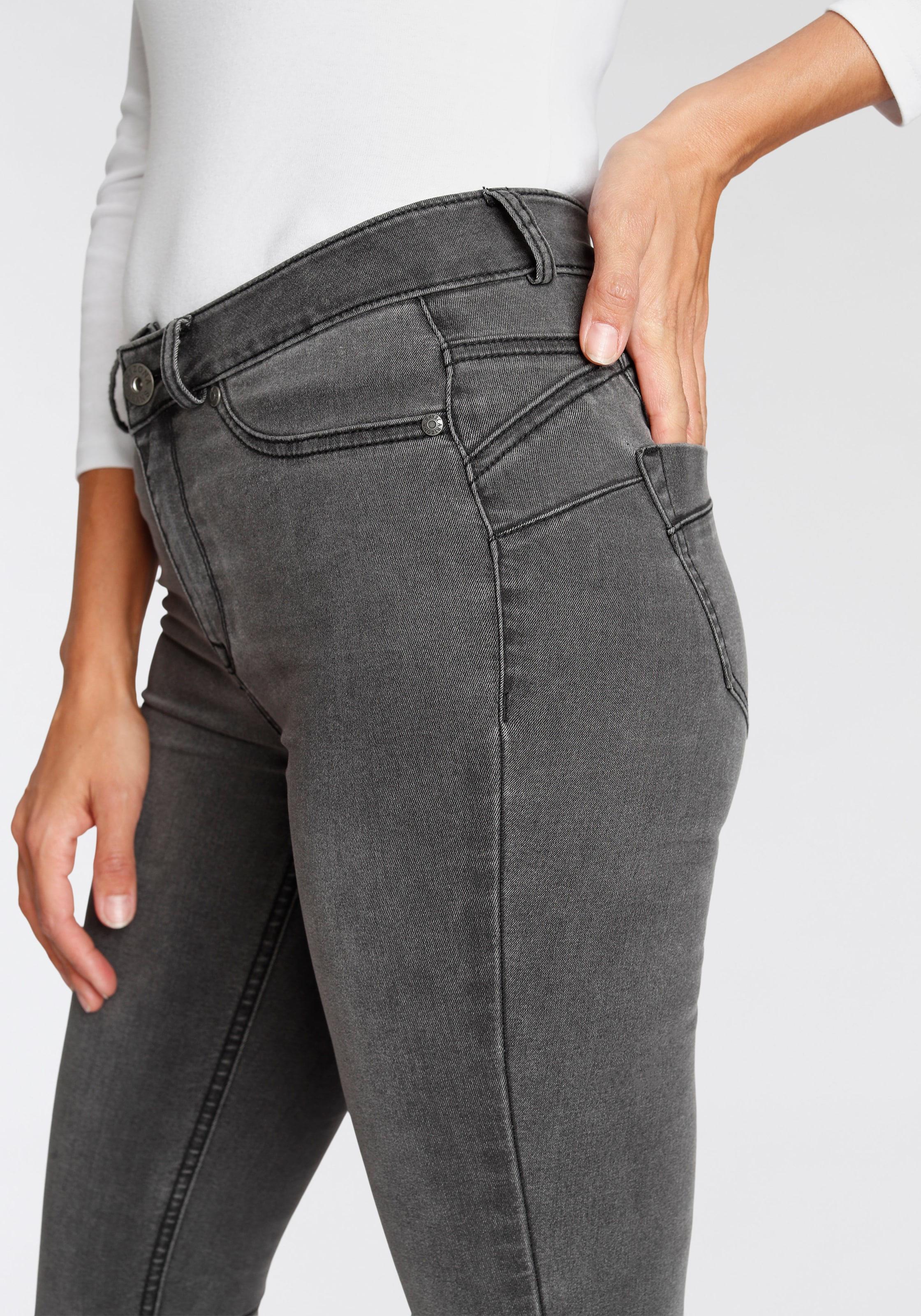 Arizona Skinny-fit-Jeans »Ultra Stretch«, High Waist mit Shapingnähten für  bestellen | BAUR