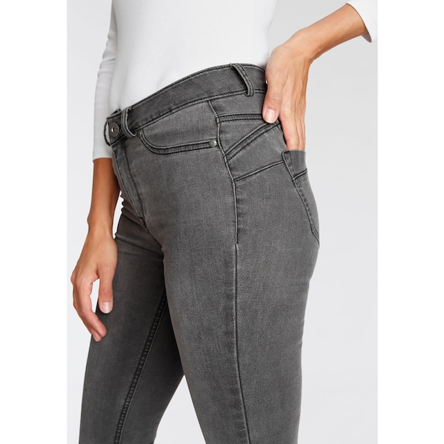»Ultra BAUR Stretch«, bestellen High Skinny-fit-Jeans Arizona Shapingnähten für | mit Waist