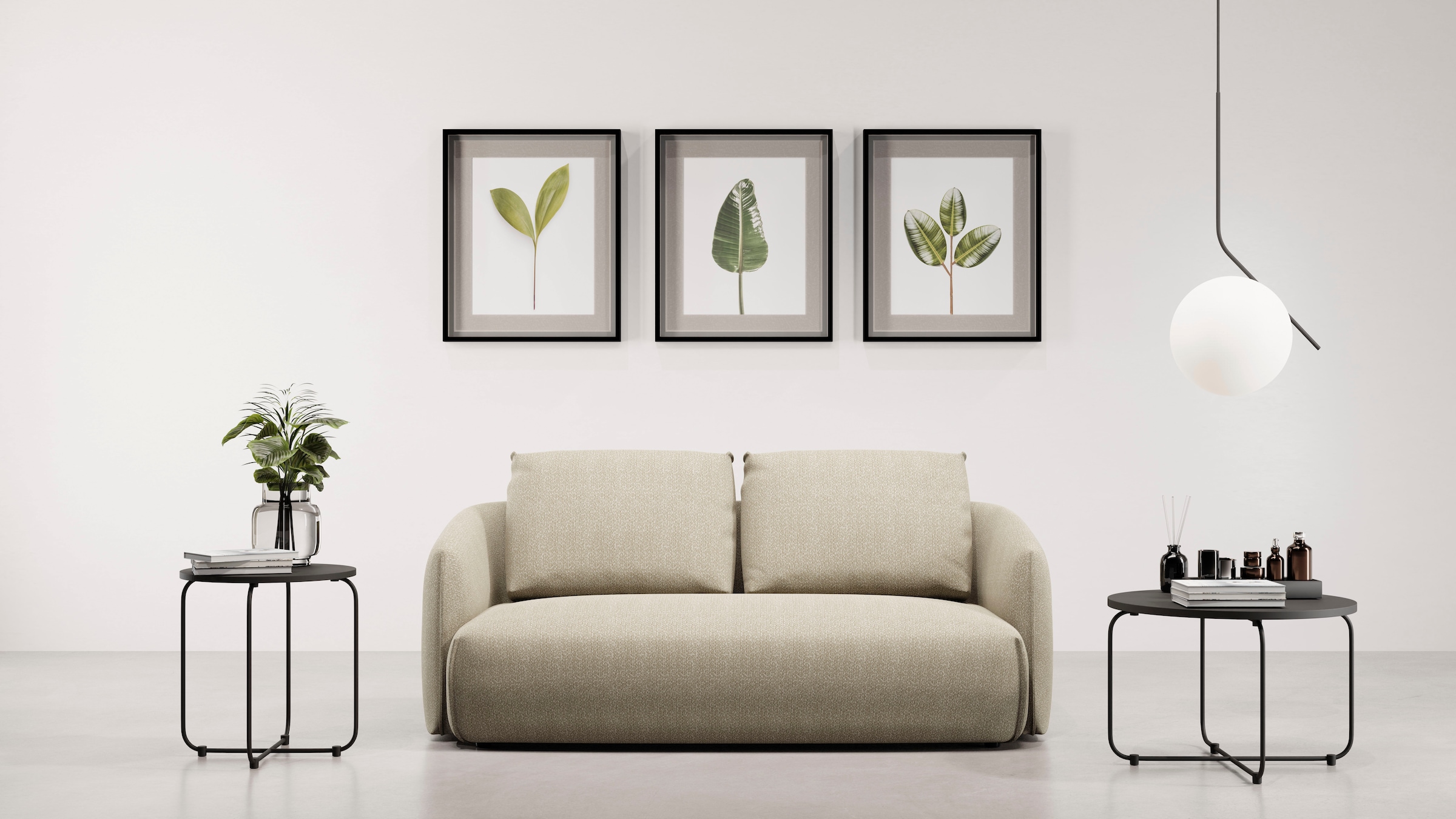 TRENDMANUFAKTUR 2-Sitzer "Shawn Designsofa mit elegant geschwungen Armlehne günstig online kaufen